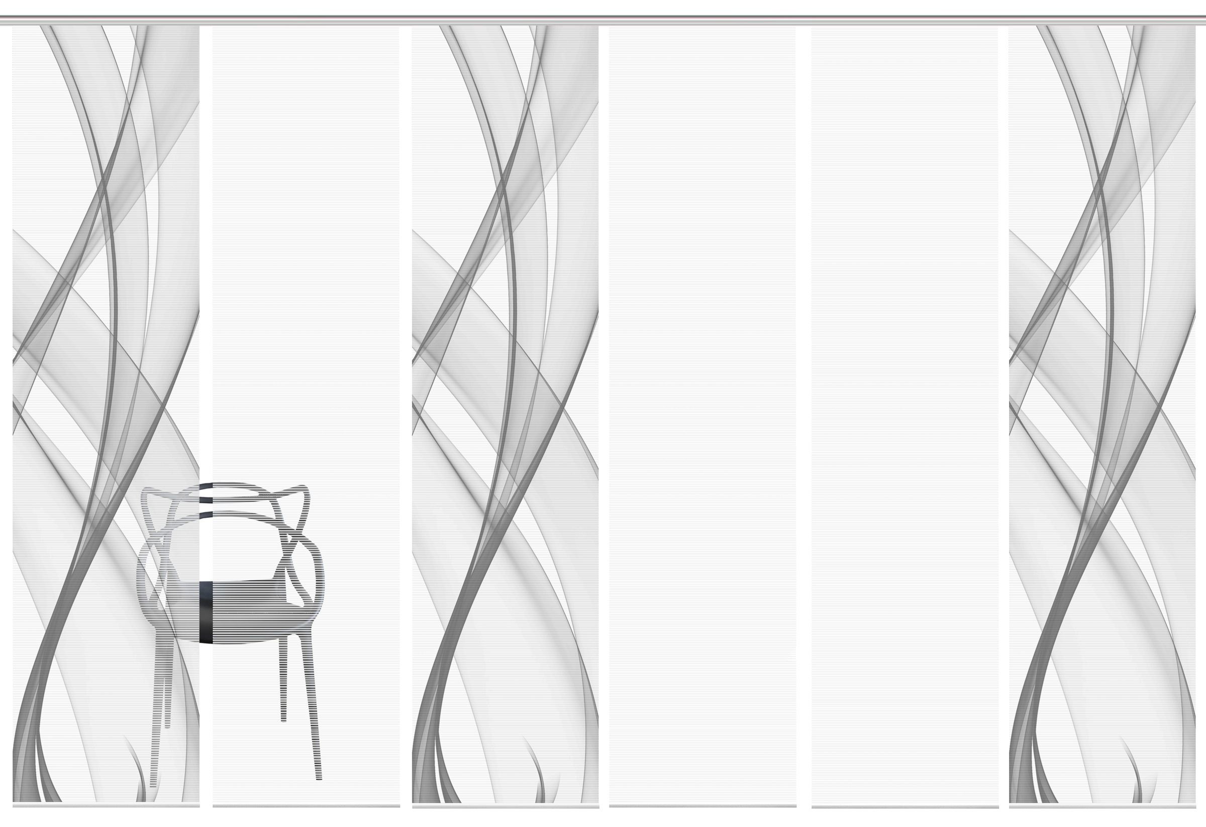 Vision Schiebegardine »PACOLIA« Paneelwagen 6 Stk. tlg. SET,SCHIEBEVORHANG,BAMBUS,DIGITALDRUCK