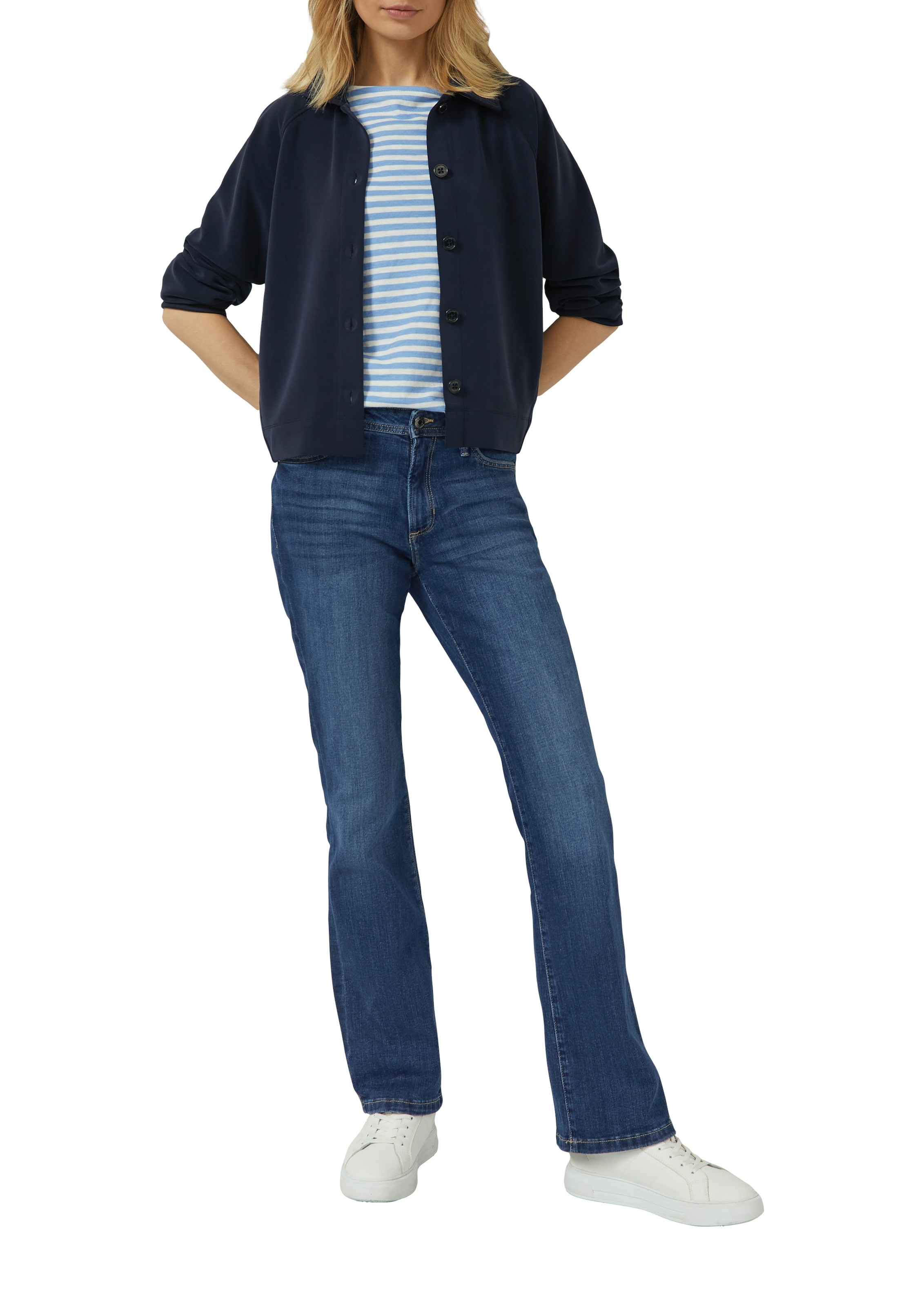 s.Oliver T-Shirt mit Flammgarnstruktur