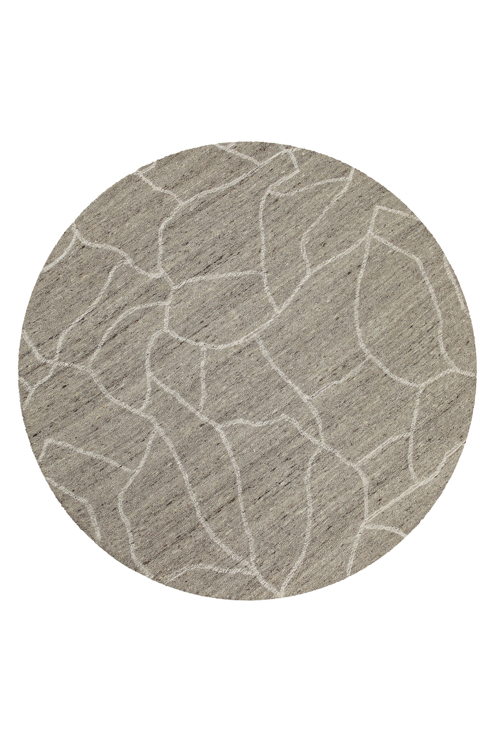 Wecon home Wollteppich »Hamptons FORTYONE«, rund, 15 mm Höhe, Schurwolle, Kurzflor, Wohnzimmer, elegant, robust, Stein-Muster