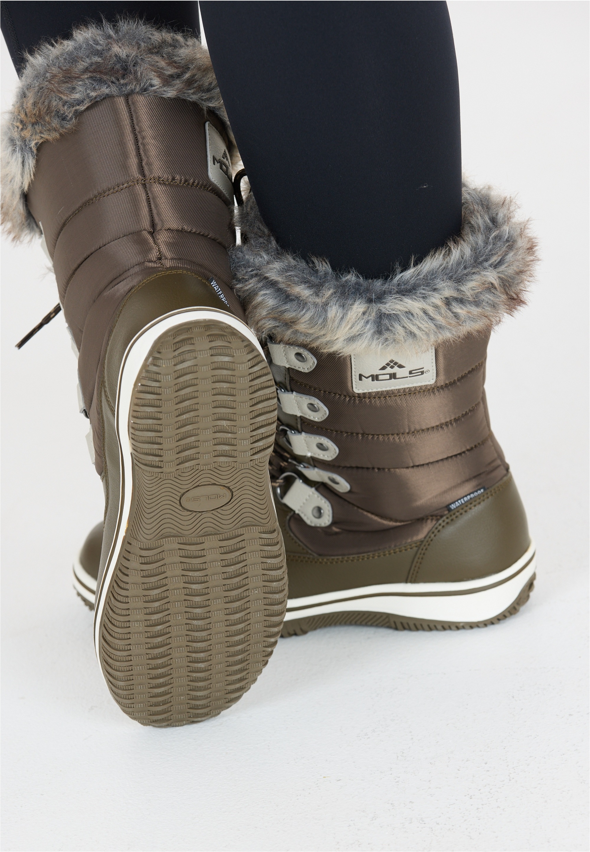 MOLS Stiefel »Enfield«, mit modischem Kunstfell-Besatz