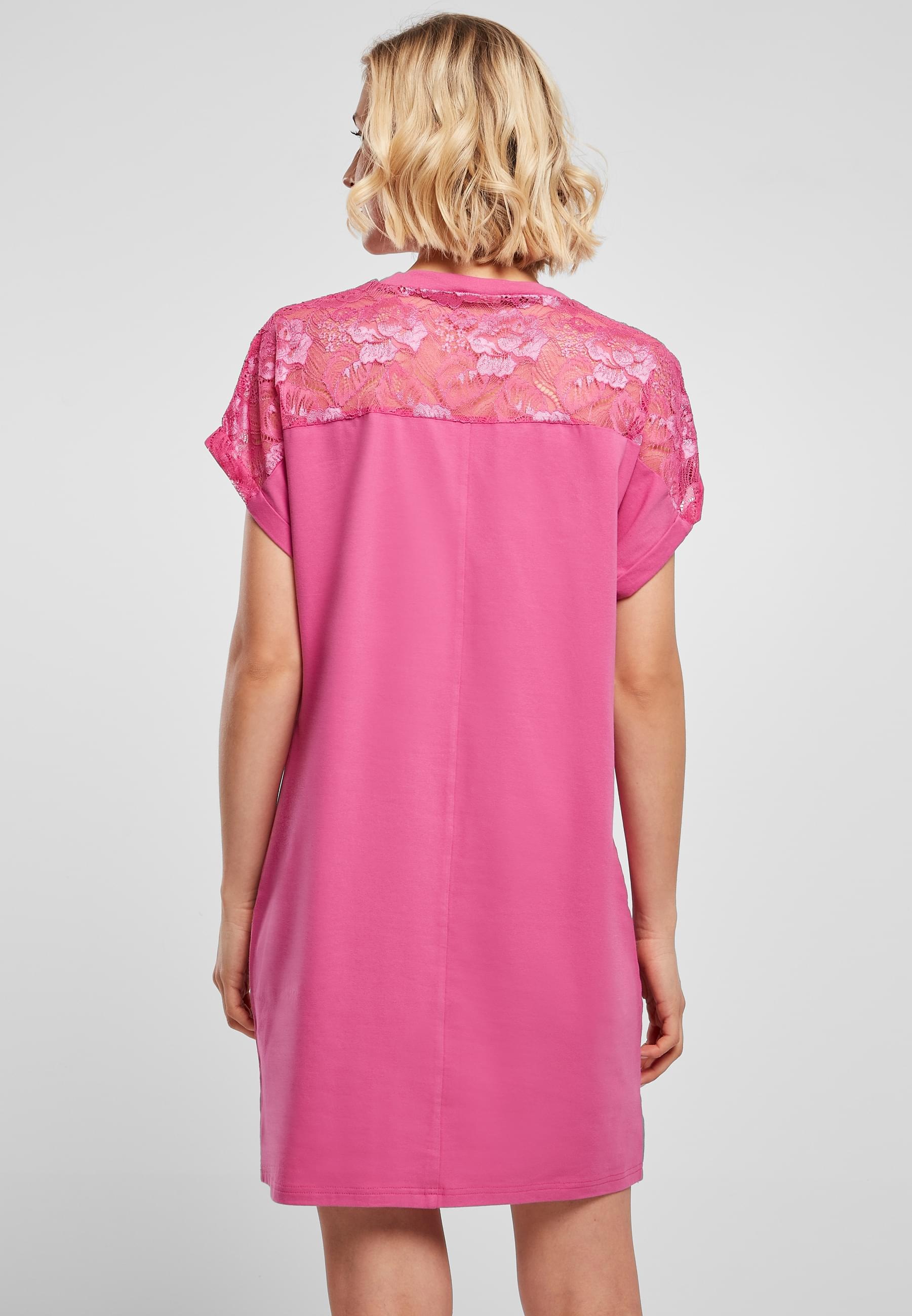 URBAN CLASSICS Shirtkleid »Urban Classics Damen Ladies Lace Tee Dress«, (1 tlg.)