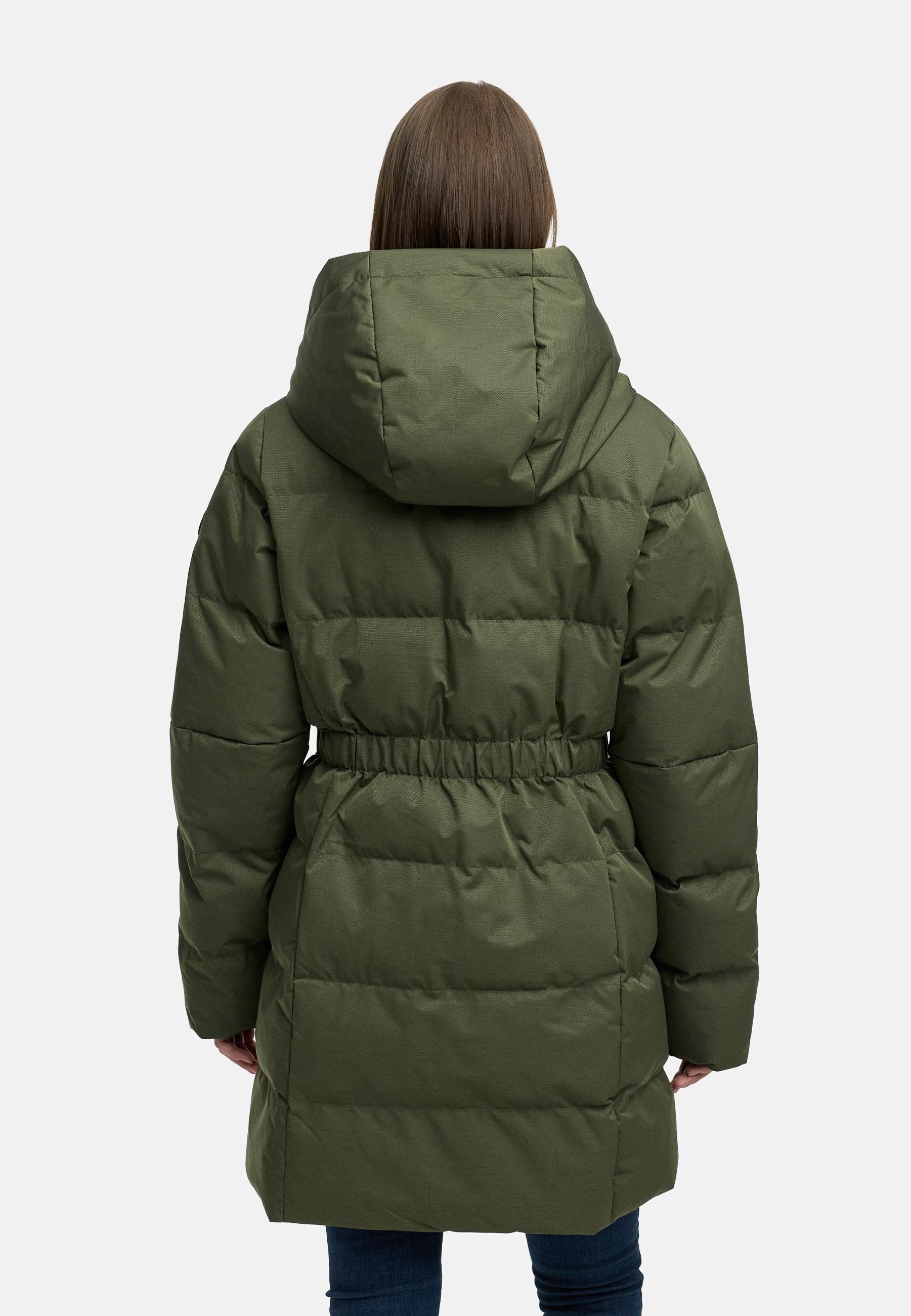 Ragwear Steppmantel »Niani YOUMODO« Warmer Wintermantel mit hohem Kragen und Kapuze