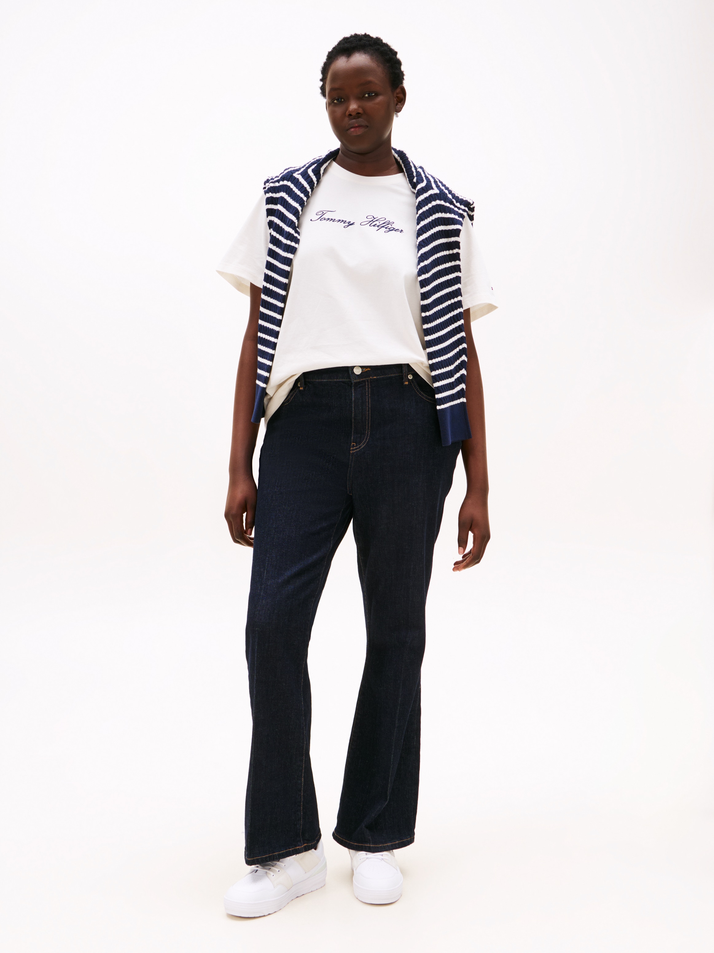 Tommy Hilfiger Curve T-Shirt »CRV SCRIPT REG C-NK SS T-SHIRT«