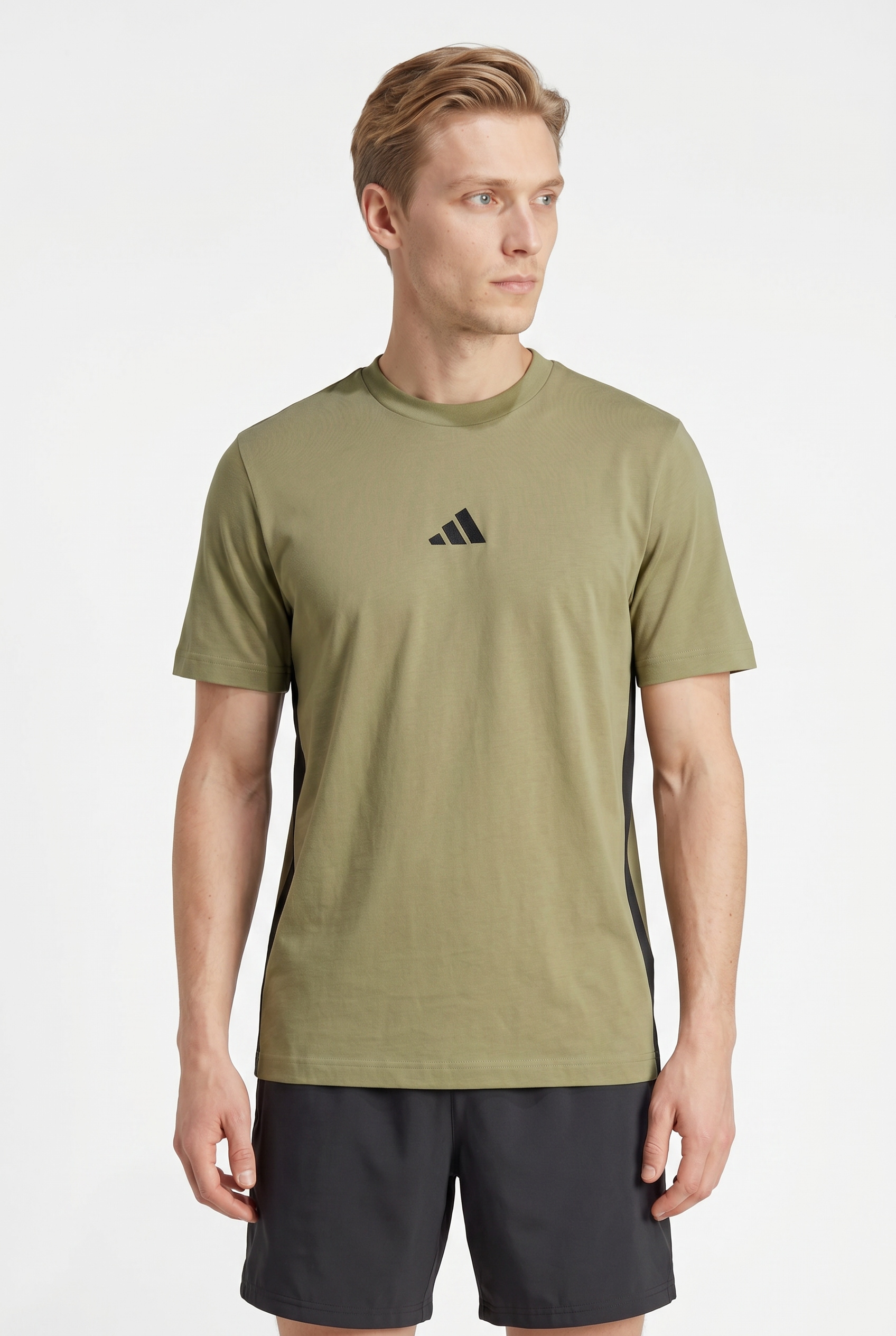adidas Sportswear T-Shirt "ESSENTIALS 3-STREIFEN SINGLE JERSEY" mit Rundhalsausschnitt, ohne Verschluss, aus Baumwolle