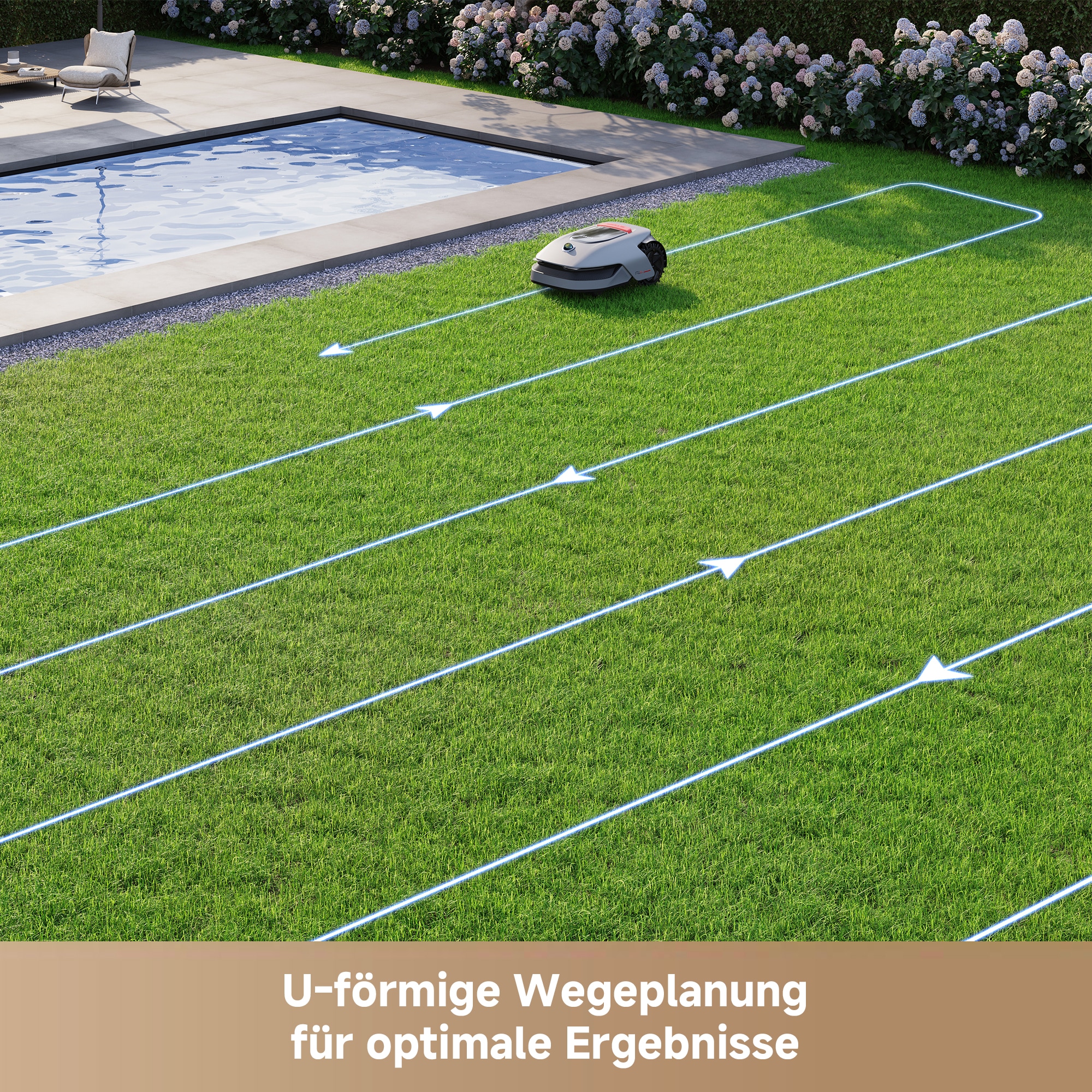 Dreame Rasenmähroboter »Mower A1 Pro«, (Set), präzise Navigation, U-förmige Mähstrategie, duales Kartenmanagement