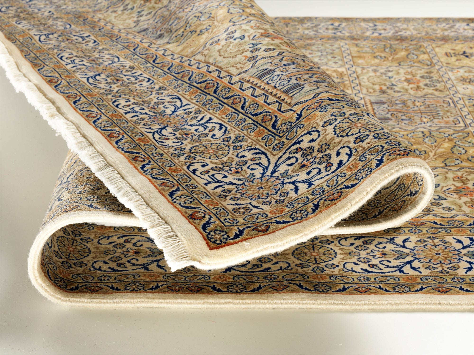 OCI DIE TEPPICHMARKE Orientteppich »Vasuki«, rechteckig, 4 mm Höhe, hochwertig handgeknüpft, mit Fransen, Wohnzimmer