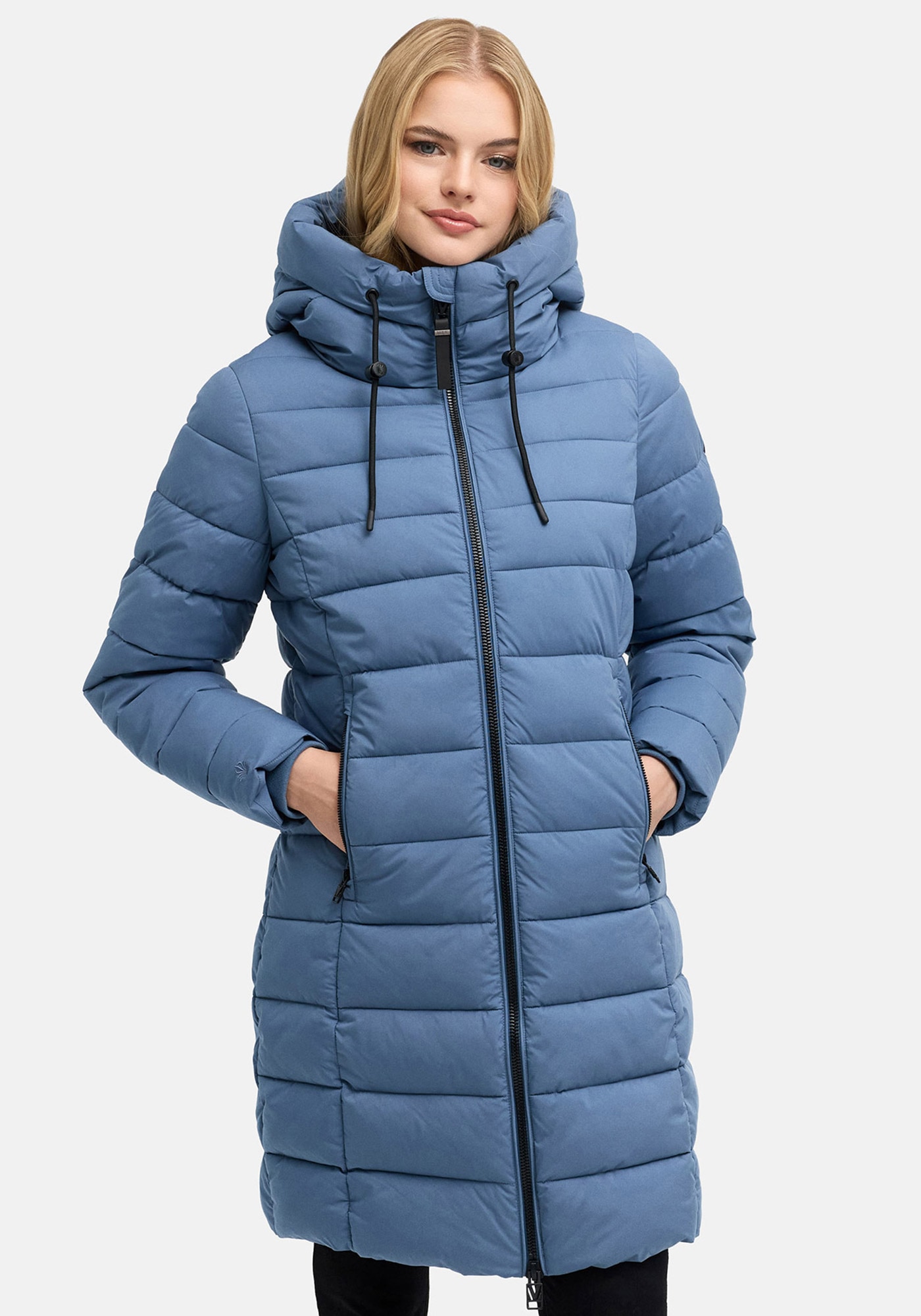 Marikoo Winterjacke »Nanoraa« mit Kapuze Winterjacke mit horizontaler Steppung, hohem Kragen & Kapuze
