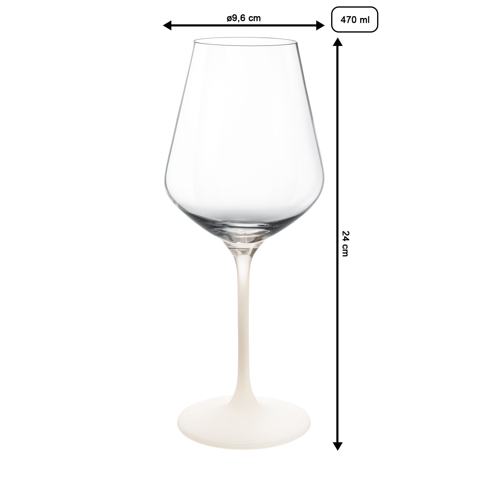 Villeroy & Boch Rotweinglas »Rotweingläser Manufacture Rock 470 ml 4er Set weiß-transparent«