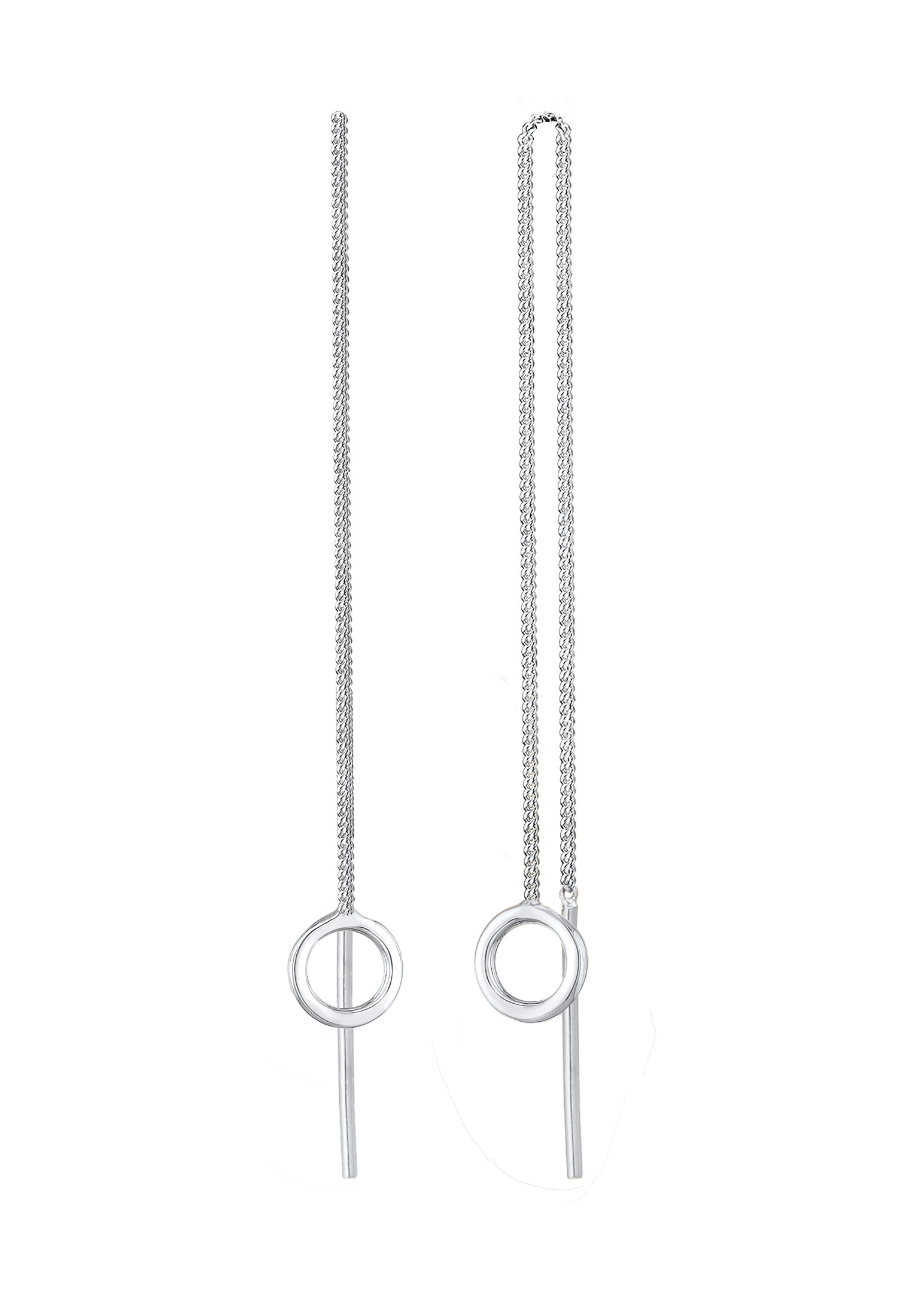Elli Paar Ohrhänger »Durchzieher Basic Kreis Hänger 925 Silber«