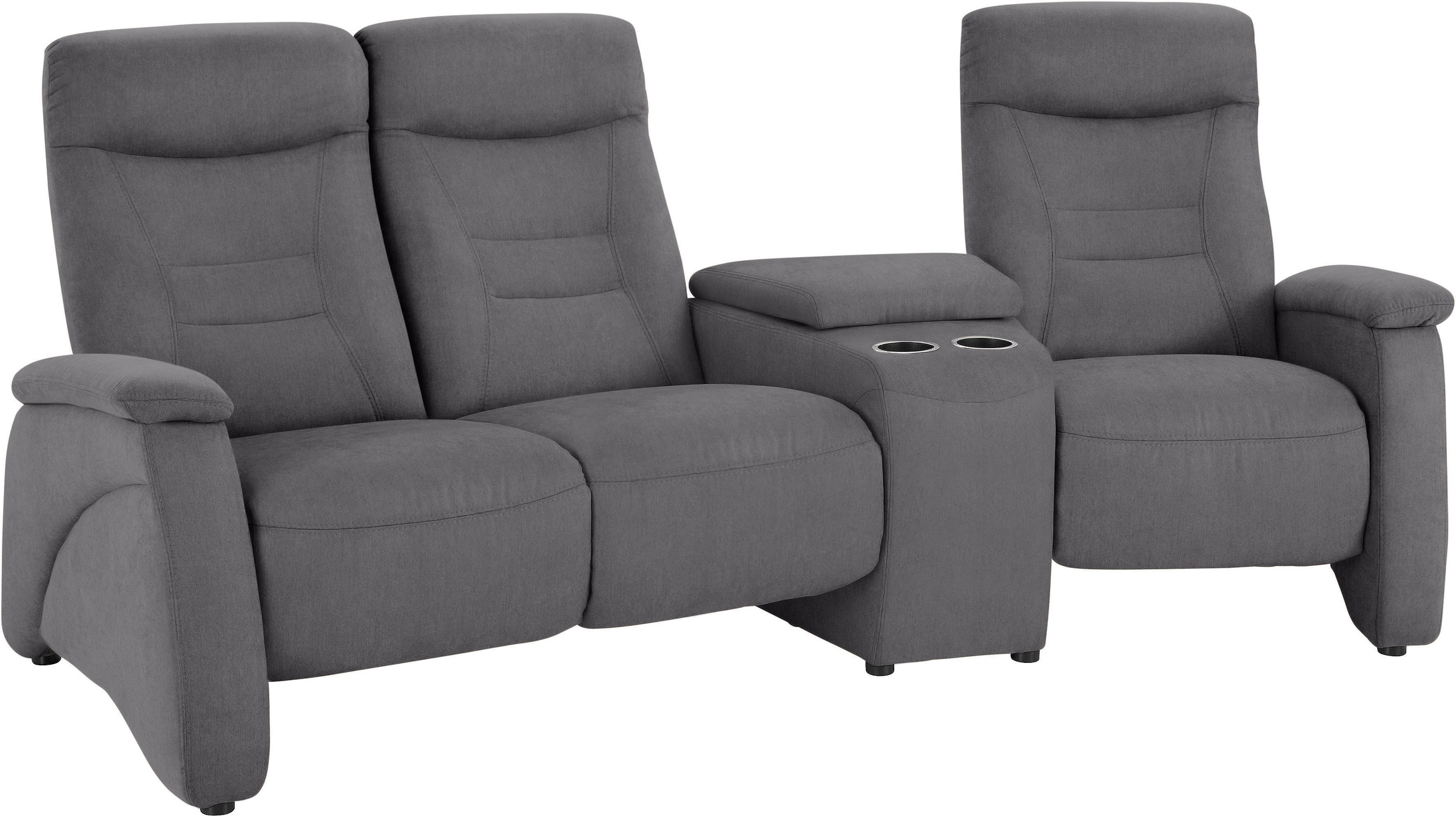exxpo - sofa fashion 3-Sitzer »Ascoli, Kinosofa mit hohem Sitzkomfort, bequeme Armlehnen«, inkl. Relaxfunktion, Ablage und Staufach, hohe Rückenlehne