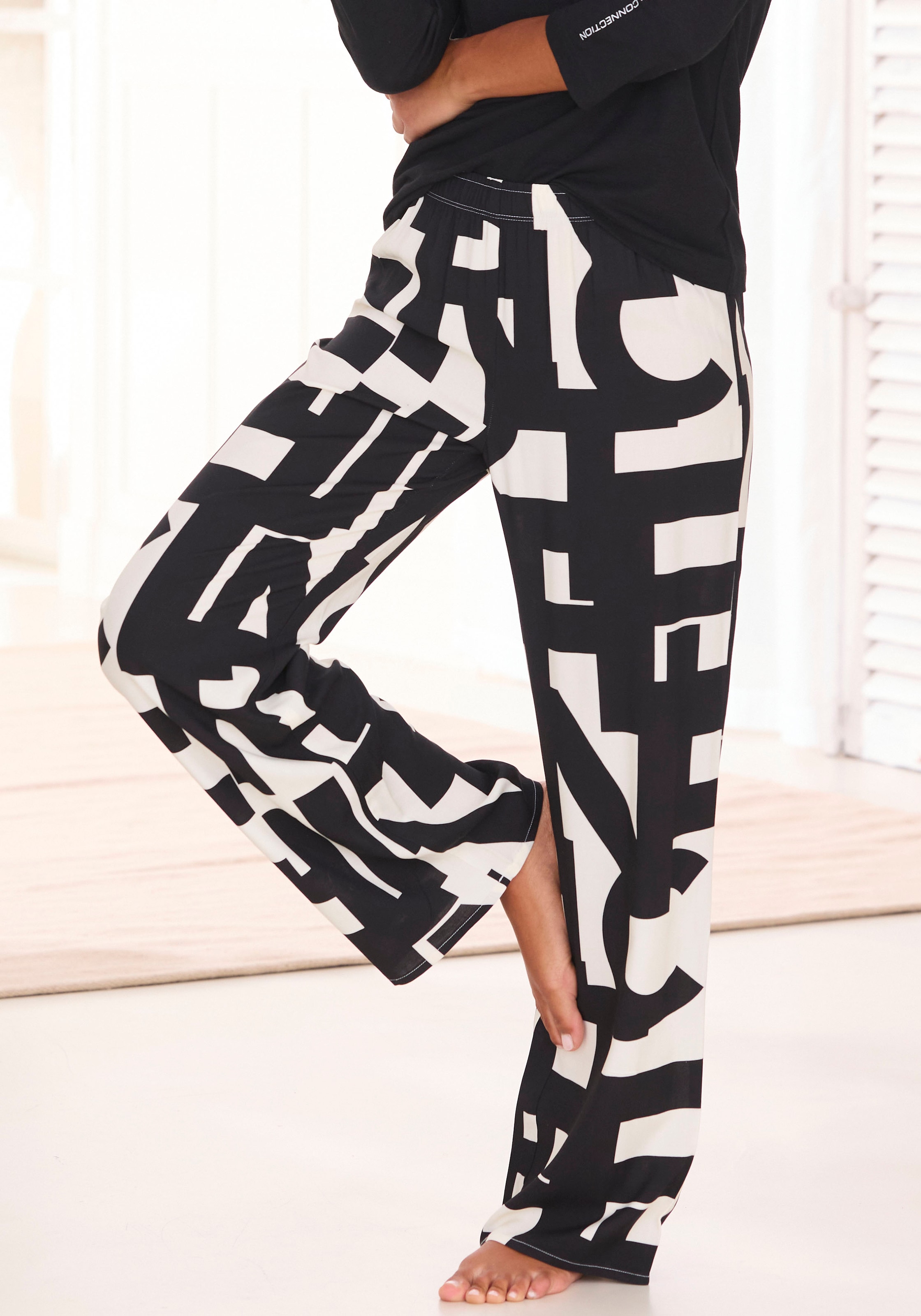 French Connection Pyjamahose Gewebte Hemdenqualität aus Viskose günstig online kaufen