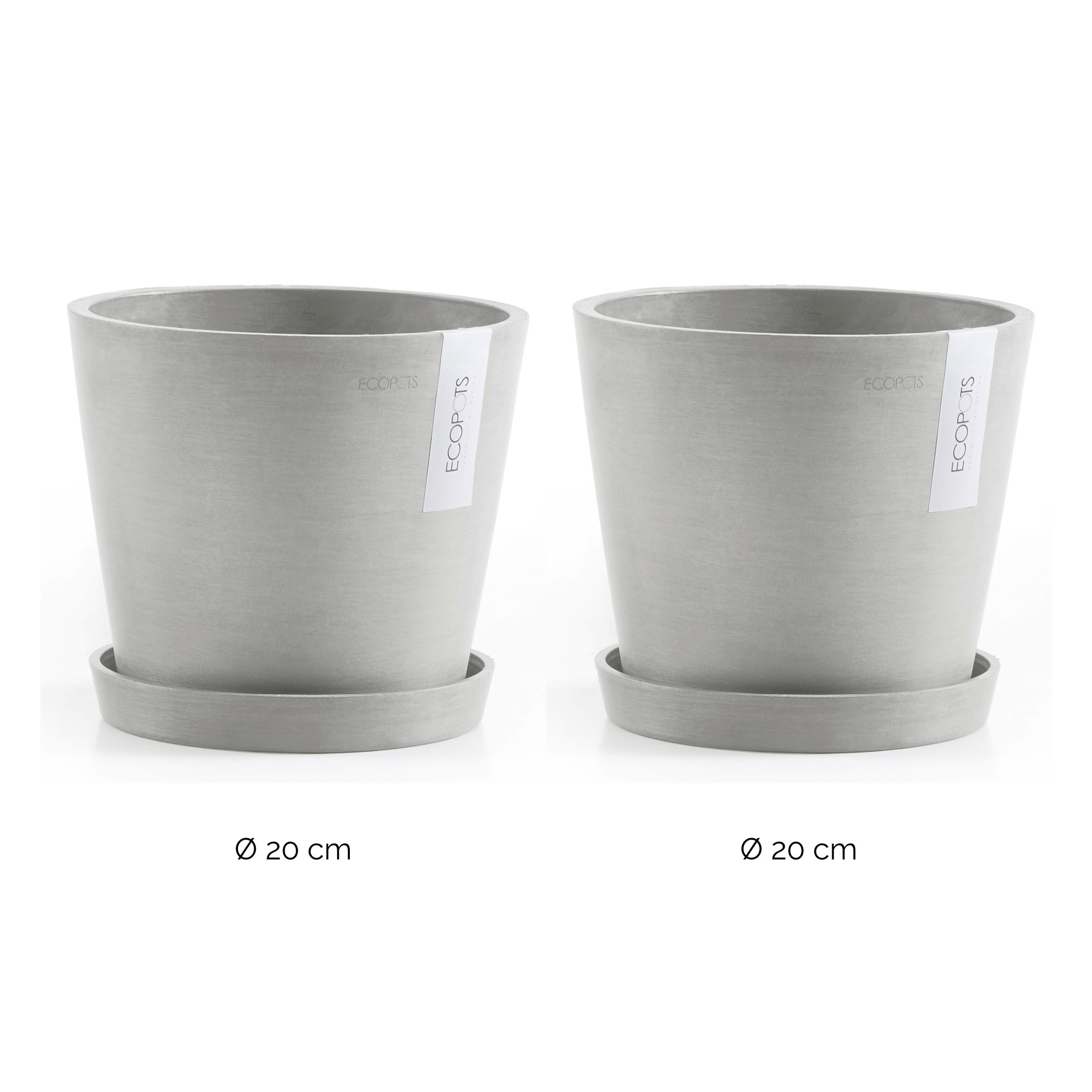 ECOPOTS Blumentopf »Amsterdam«, (Set, 2 St.), mit passenden Untersetzern