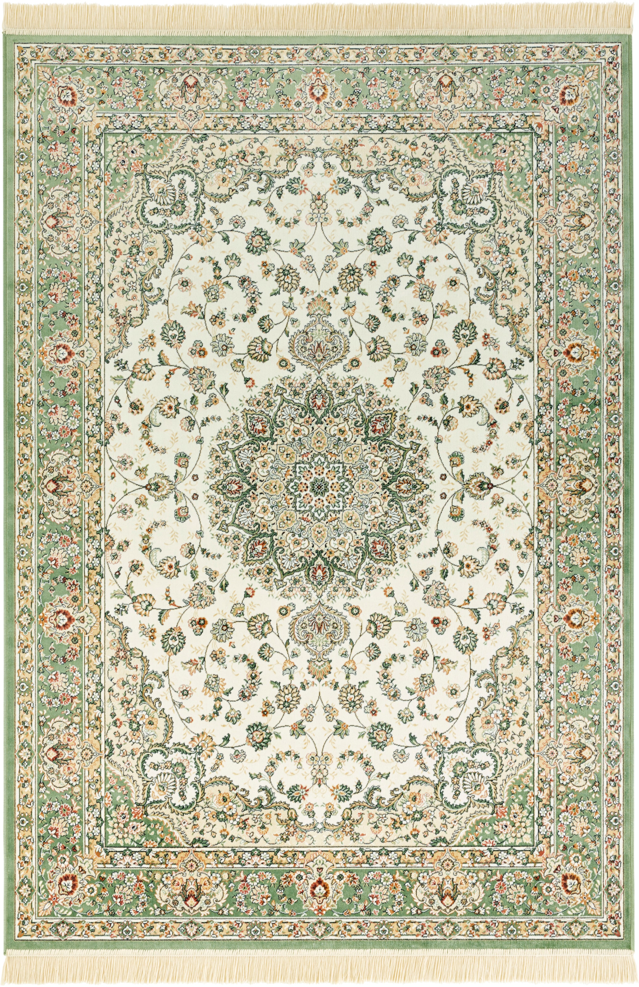 Teppich »Antik Nain«, rechteckig, Orientalisch mit Fransen, Orient, Wohnzimmer,...