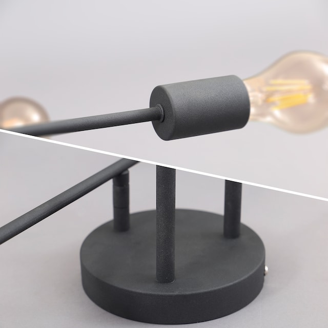B.K.Licht LED Deckenleuchte, 6 flammig-flammig, LED Vintage-Leuchte  Deckenlampe Retro Industrial E27 schwarz rustikal | BAUR