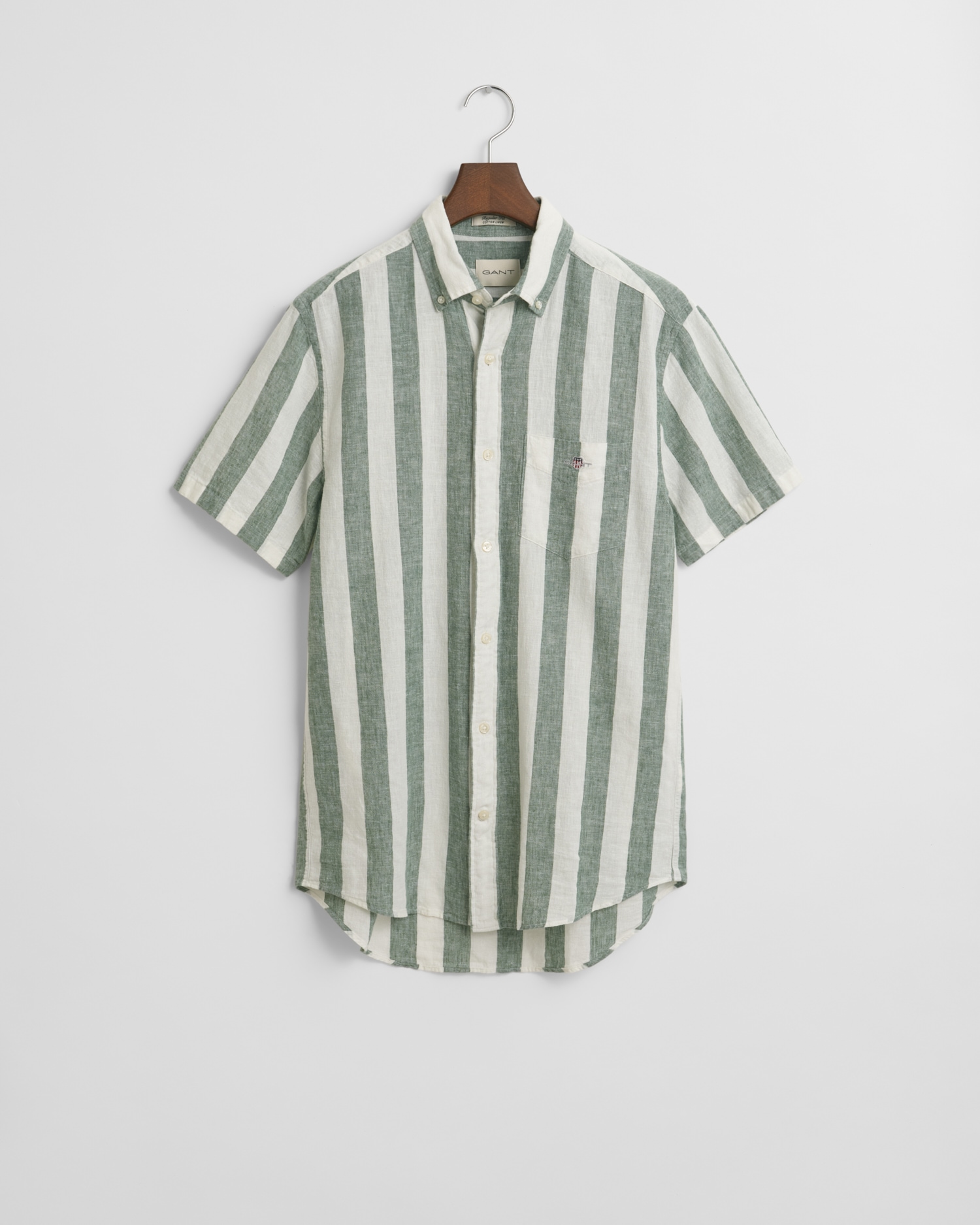 Gant Kurzarmhemd »REG COTTON LINEN STRIPE SS SHIRT«