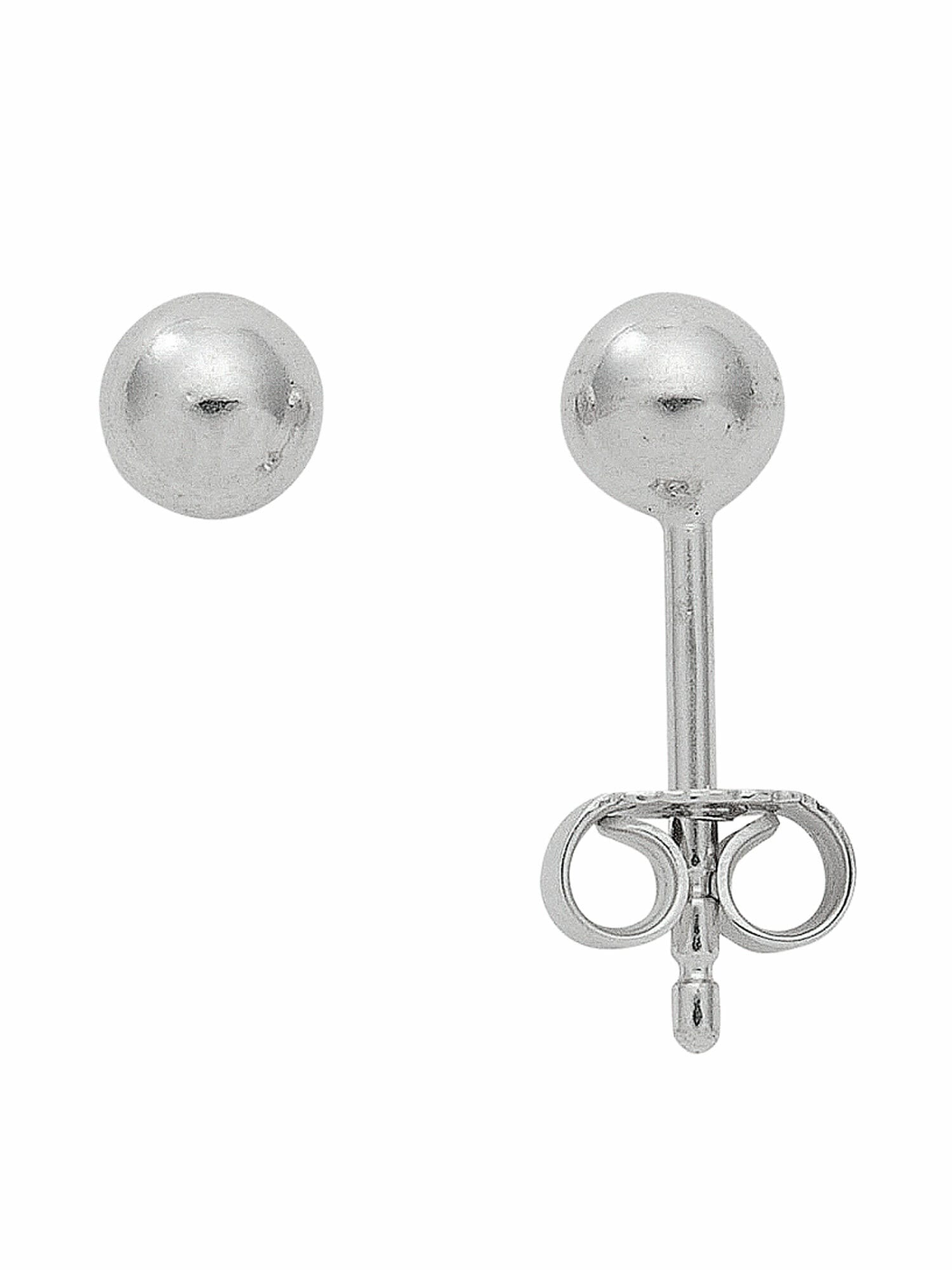 Adelia´s Paar Ohrhänger »375 Weißgold Ohrringe Ohrstecker Ø 4 mm«, Goldschmuck für Damen
