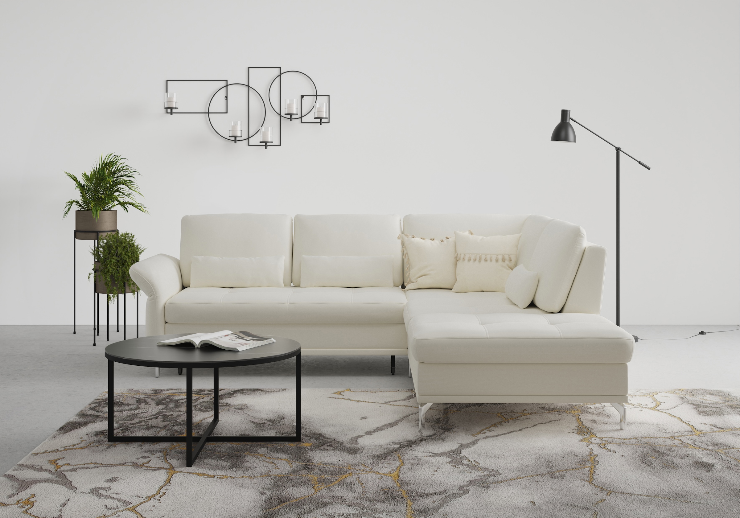 INOSIGN Ecksofa »Palm Beach L-Form«, Federkern, mit Sitztiefenverstellung, wahlweise mit Bettfunktion