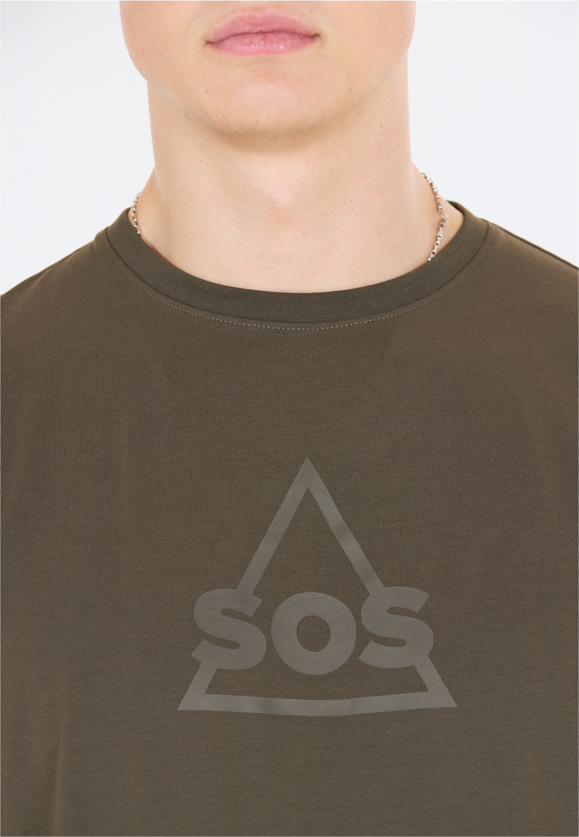 SOS Funktionsshirt »Kvitfjell«, mit biologischer Baumwolle und subtilem SOS-Print