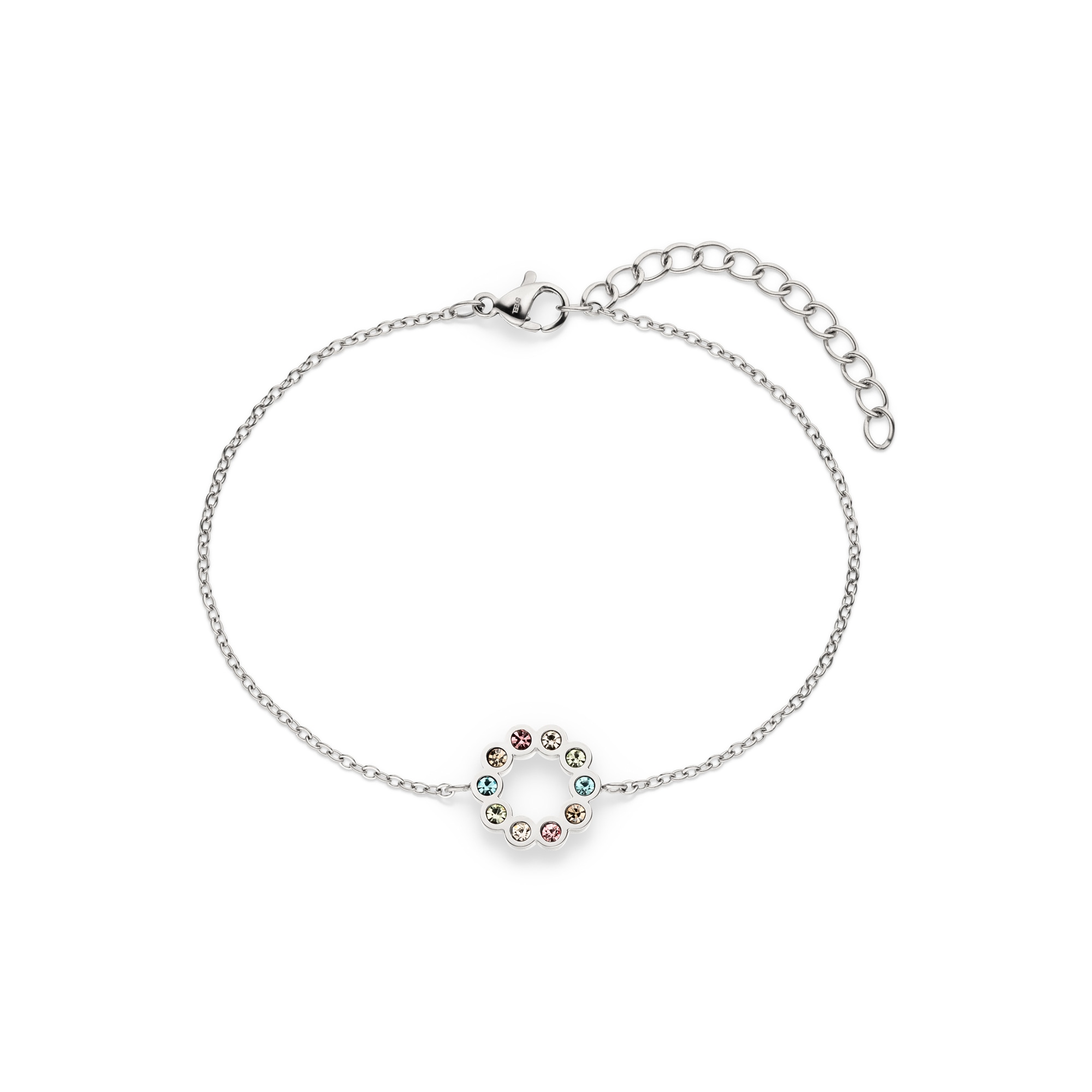 Tamaris Armband »Schmuck Geschenk Edelstahl Colorful Circles« mit Zirkonia (synth.)