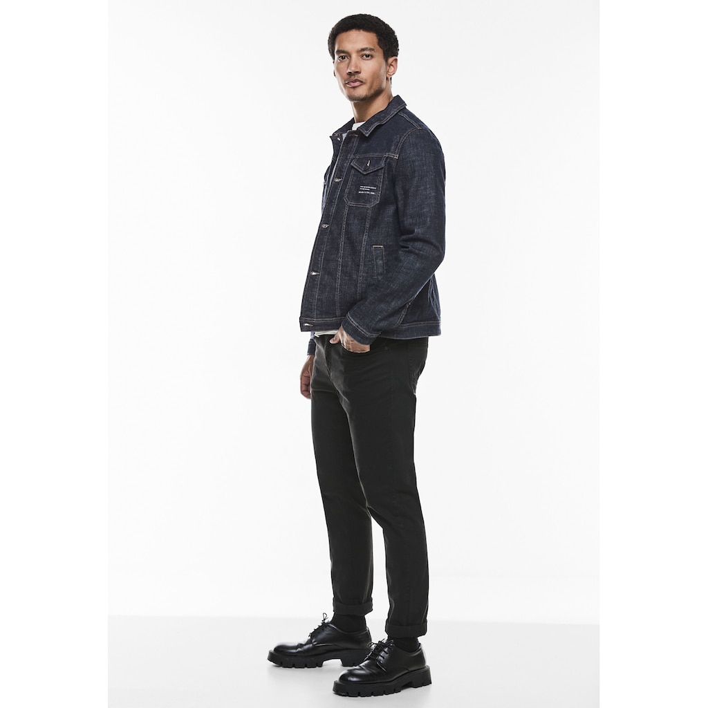 STREET ONE MEN Jeansjacke, ohne Kapuze, mit Brusttaschen