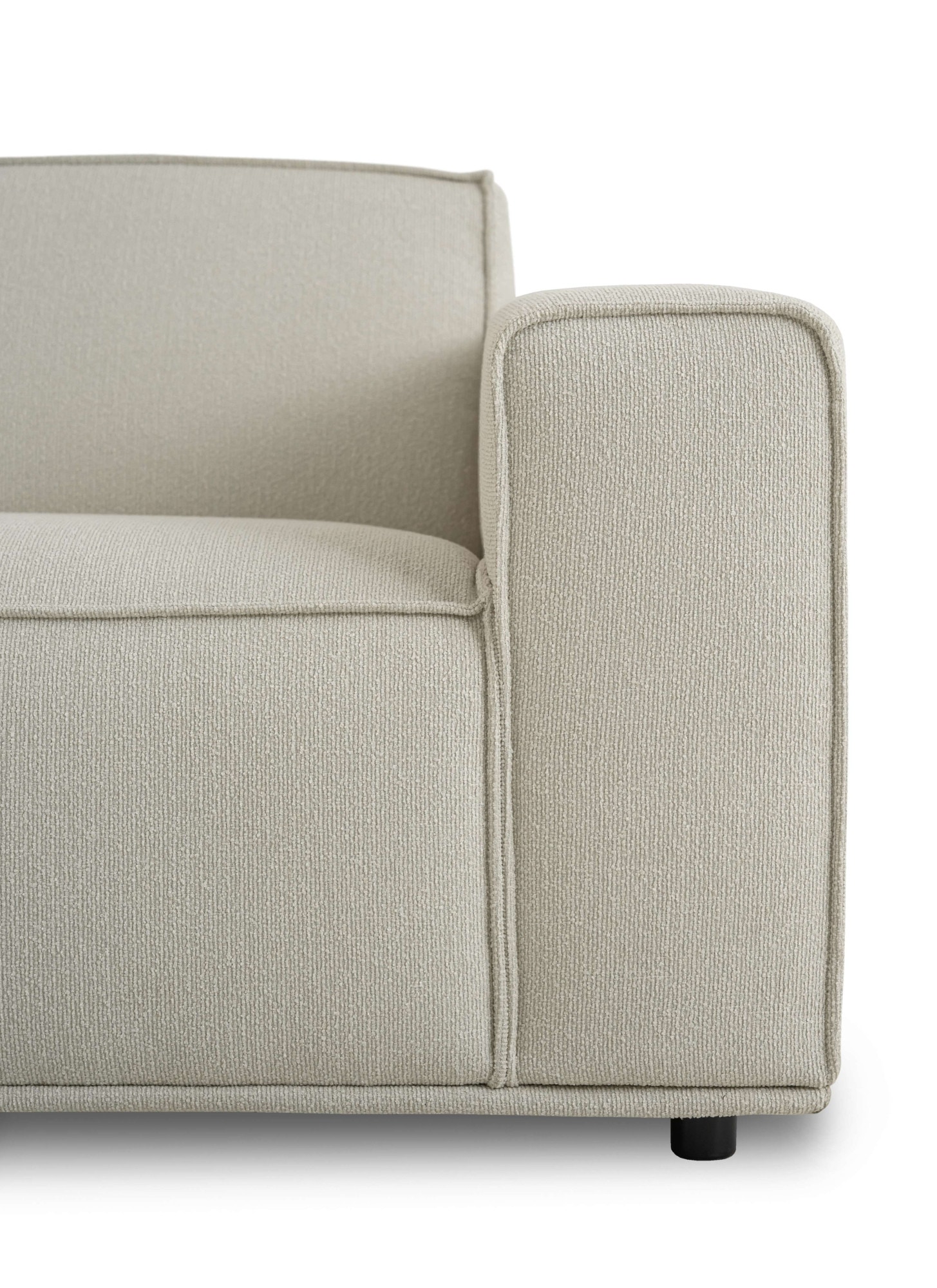 Home affaire Loveseat »Avelin, 1.5 Sitzer, 140 cm, Chenille, Struktur-Boucle«, mit Wellenunterfederung, Kedernaht, bodentief, Skandi-Design