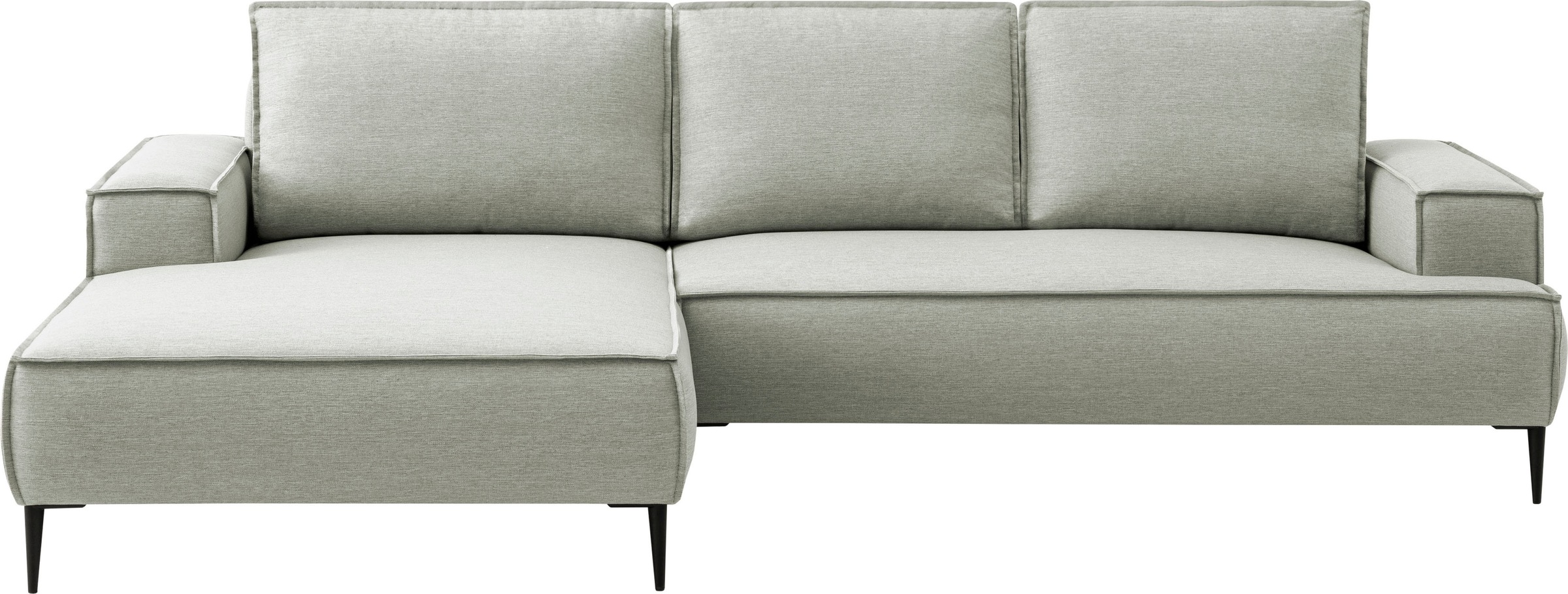 andas Ecksofa »TVINNU, L-Form in Cord, Sofa«, wahlweise Recamiere rechts/links, schwarze Füße, bequemer Sitzkomfort
