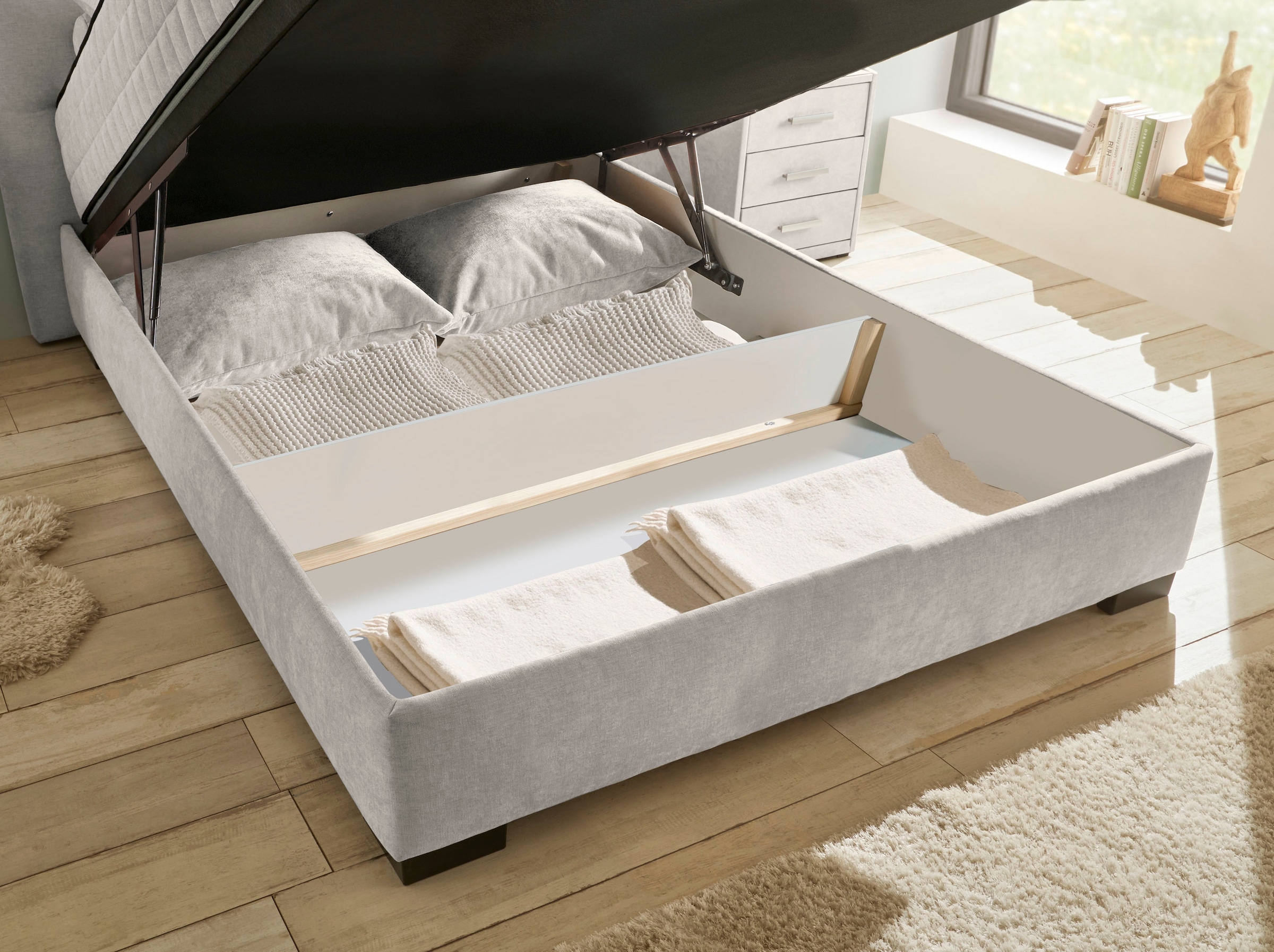 ED EXCITING DESIGN Boxbett »Nagol« mit Bettkasten, mit Wendematratze, erhältlich in verschiedenen Breiten