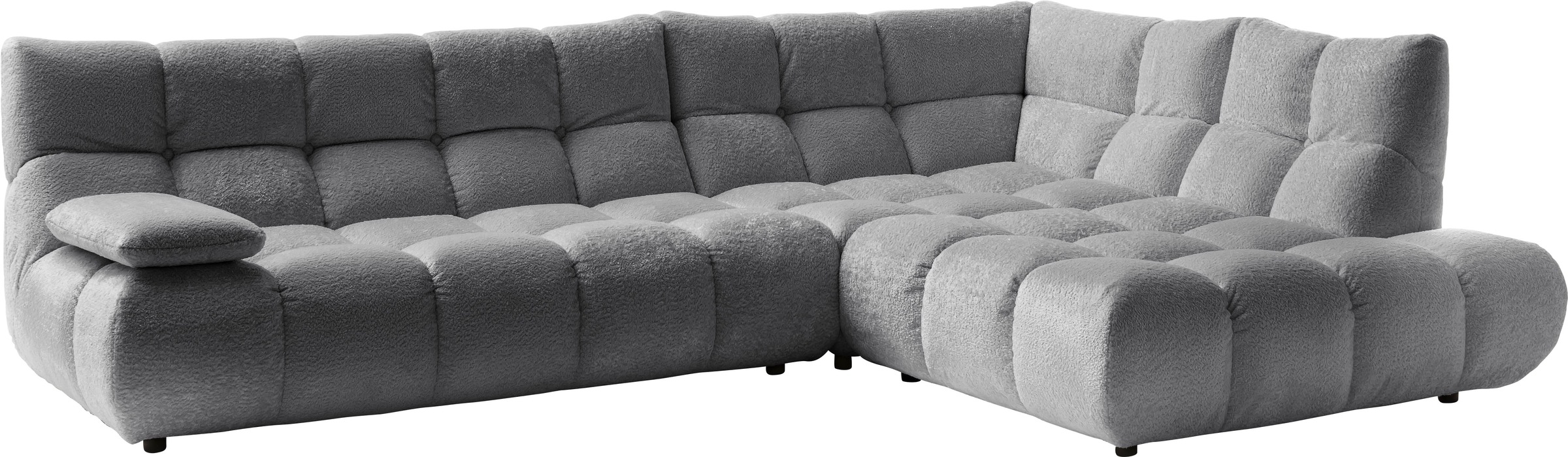 Home affaire Ecksofa "Cozy Bubble, mit klappbarer Armlehne, Breite 324 cm" günstig online kaufen