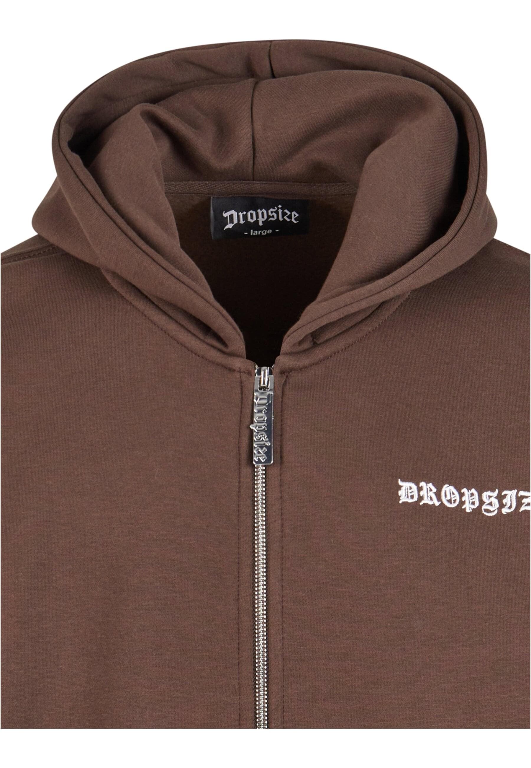 Dropsize Sweatjacke »Dropsize Herren Heavy Oversize Logo Zip Hoodie«