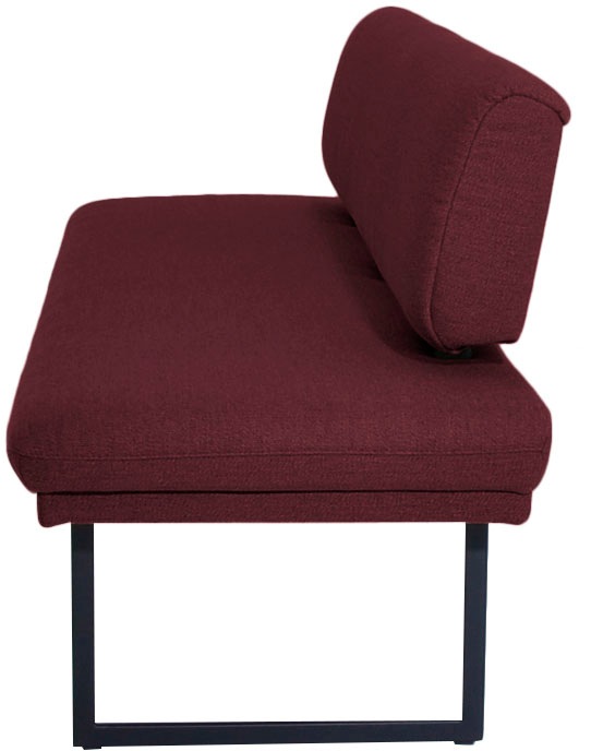 Thumbnail - K+W Komfort & Wohnen Polsterbank "Longbeach" 1 Stk. tlg. mit Metallkufen in schwarz Struktur, in der Breite 204cm oder 2...