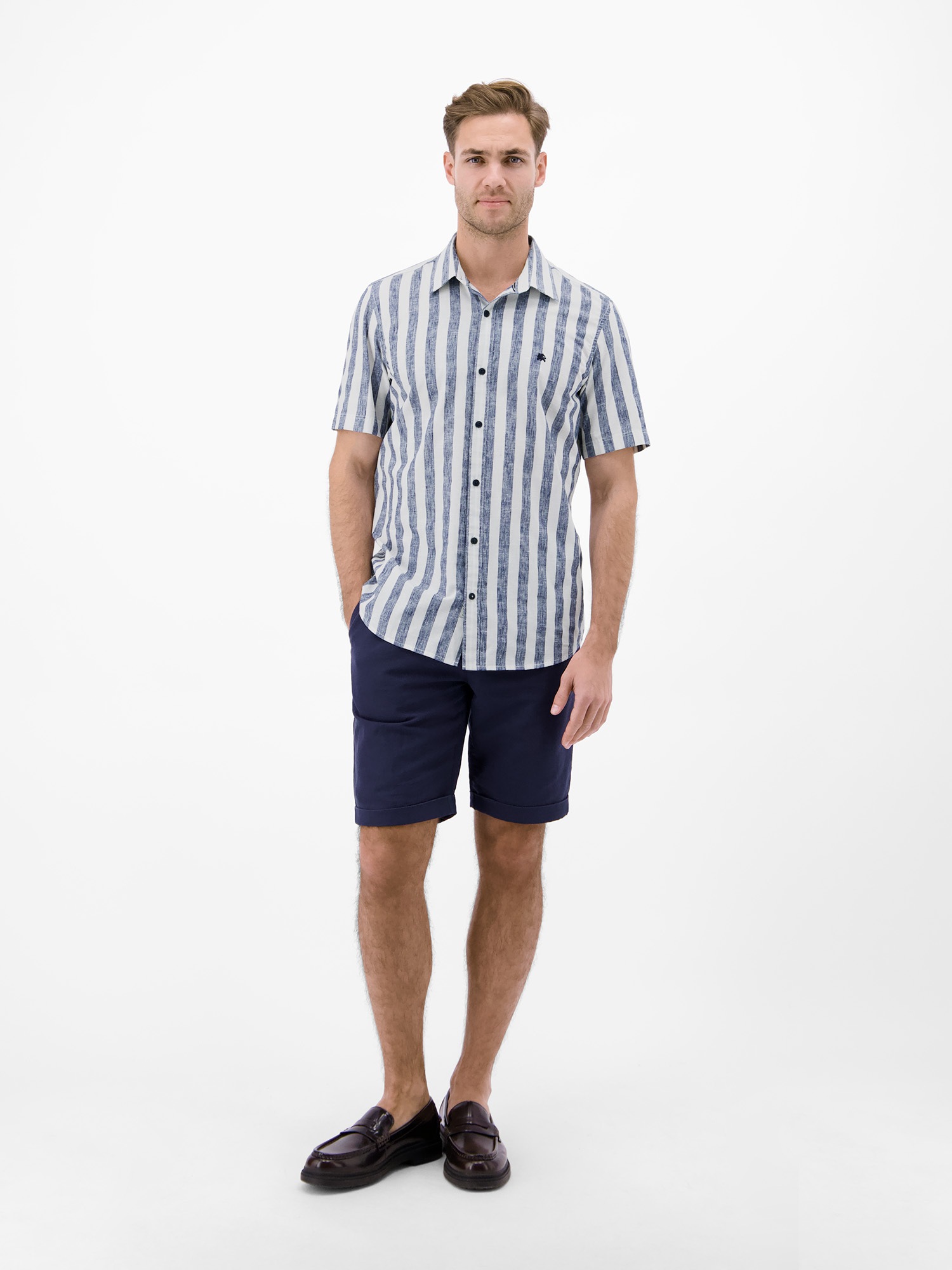 LERROS LKZ10405 Short Sleeve Shirt Blue XL 3