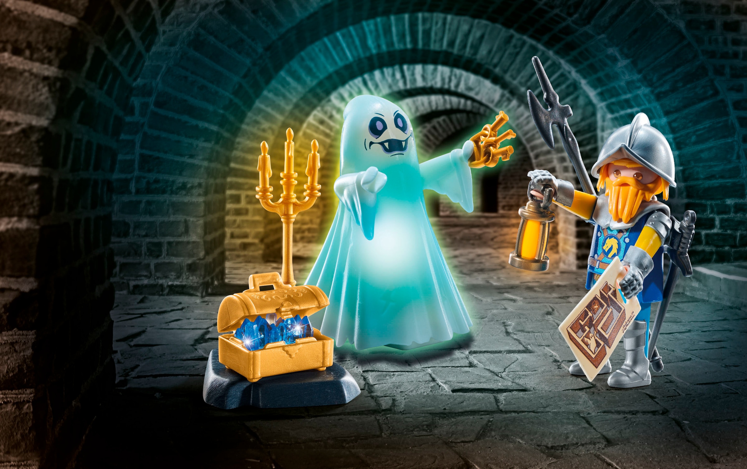 Playmobil® Konstruktions-Spielset »Schlossgespenst und Ritter (71797), Playmobil Novelmore«, (18 St.)