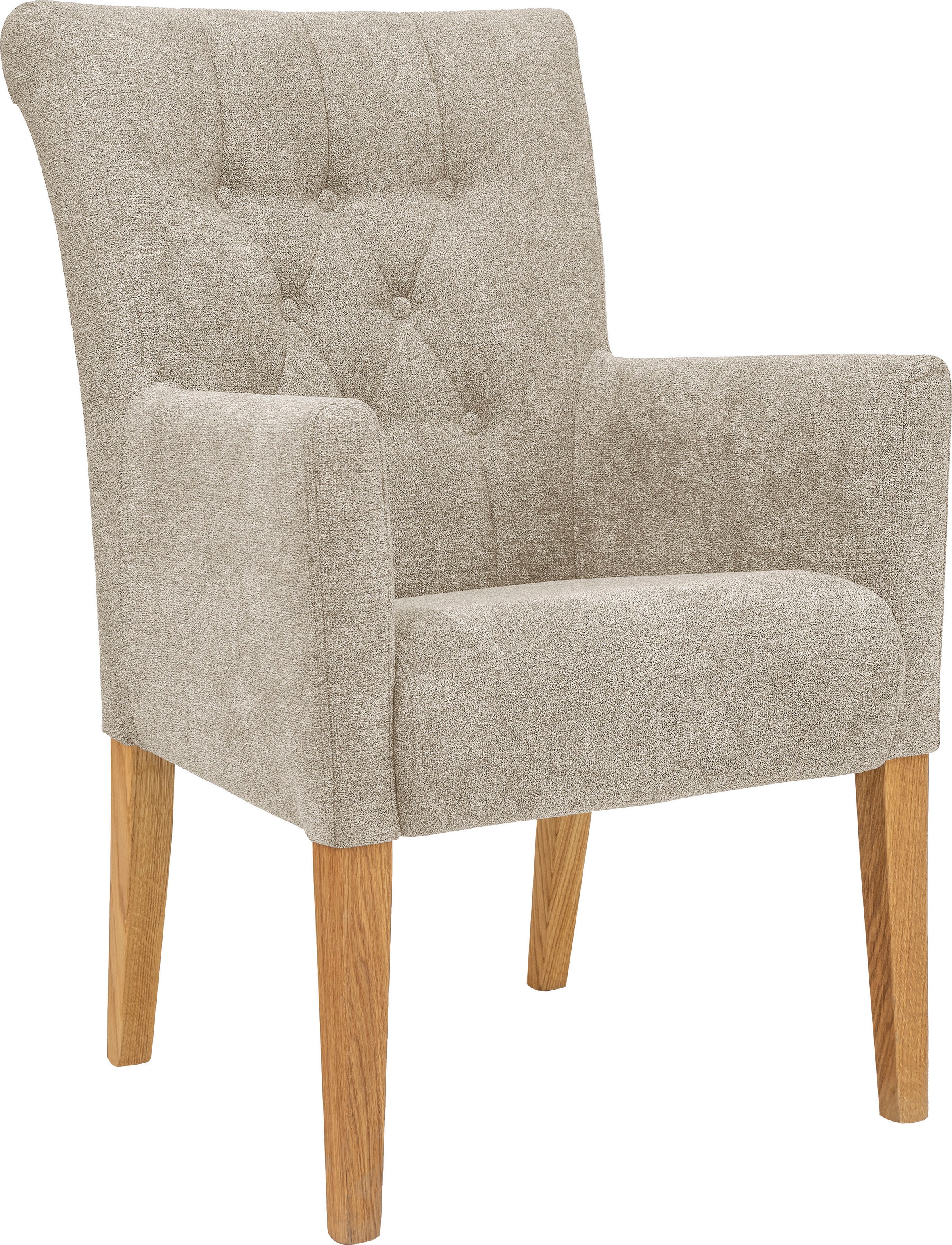 Home affaire Esszimmerstuhl "King" () 1 Stk.Armlehnstuhl mit Knopfheftung, günstig online kaufen