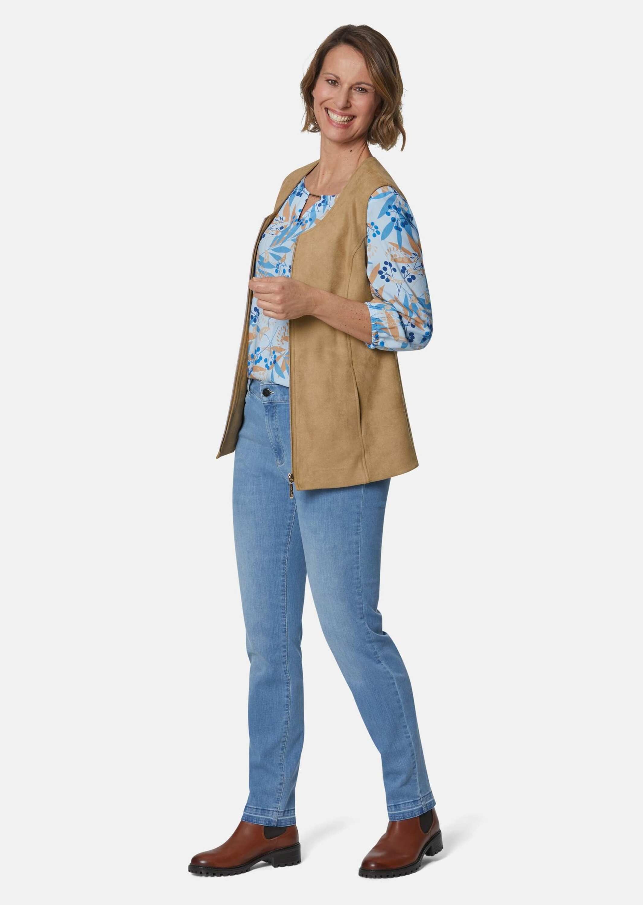 GOLDNER Kurzweste "Kurzgröße Velourslederimitat-Weste" Herrlich weich und t günstig online kaufen