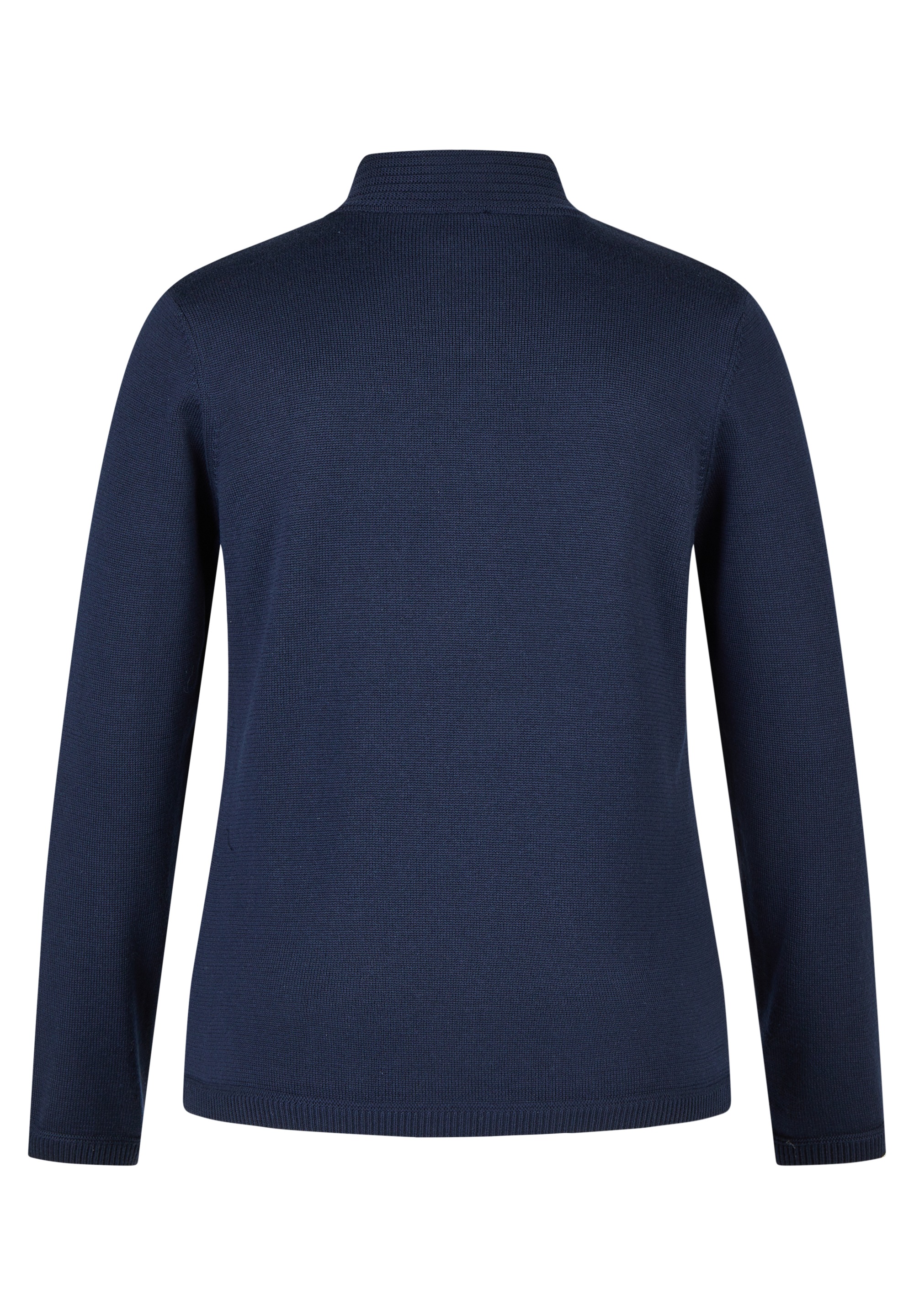 Rabe Strickjacke mit Stehkragen und Reißverschluss