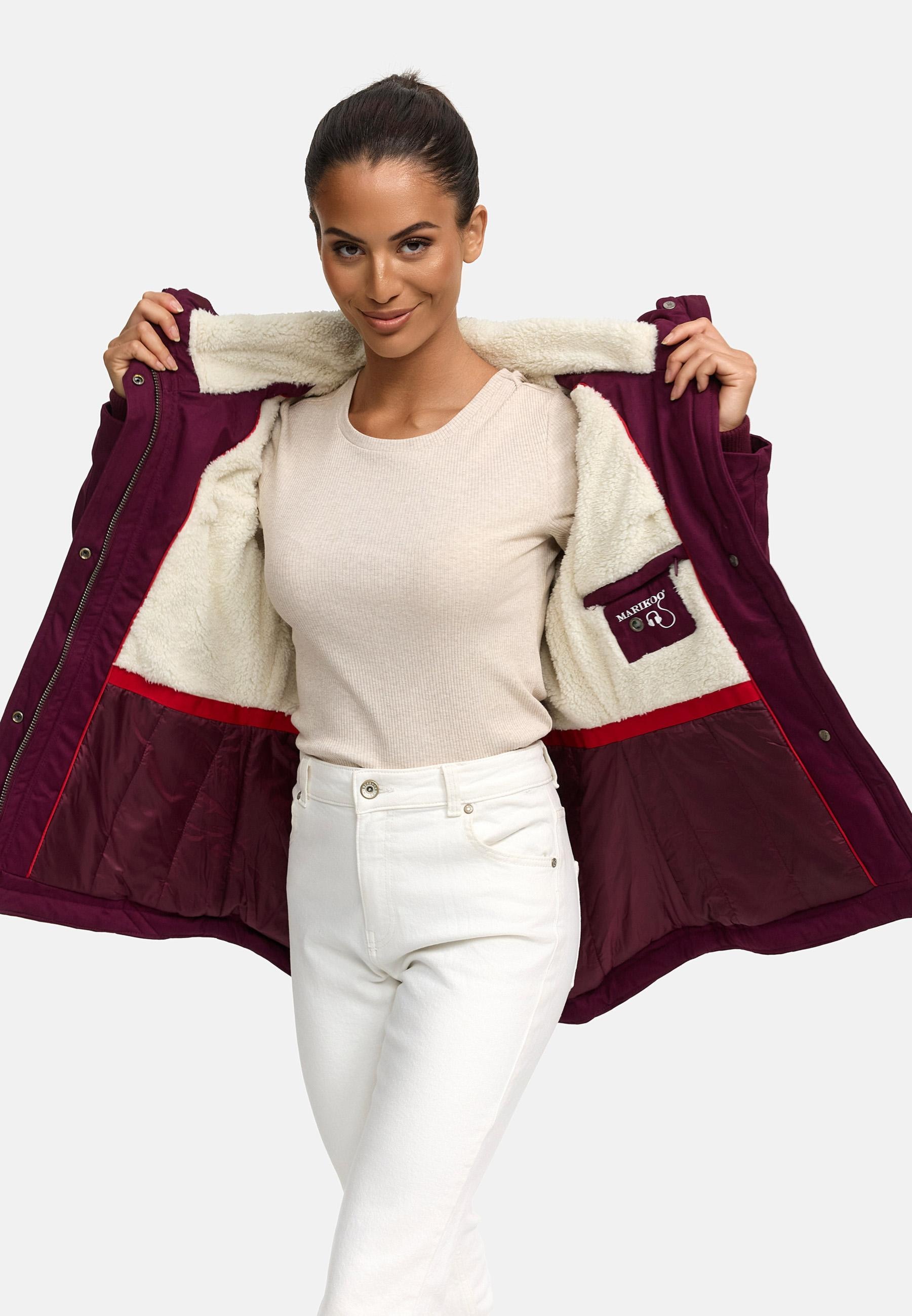 Marikoo Winterjacke »Bikoo«, mit Kapuze, sportliche Damen Outdoor Baumwolljacke mit Kapuze