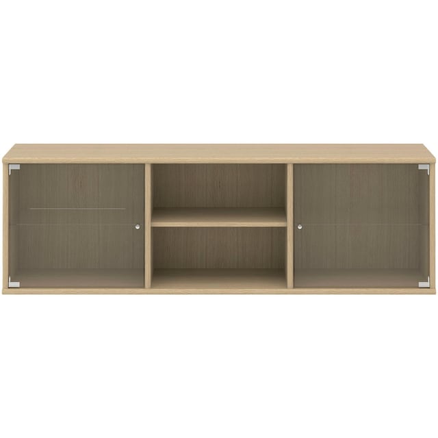 Hammel Furniture Lowboard »Mistral, Hochwertig Schrank, hängend/stehend  montierbar«, mit zwei Glastüren, B: 133 cm, anpassungsbar Designmöbel | BAUR