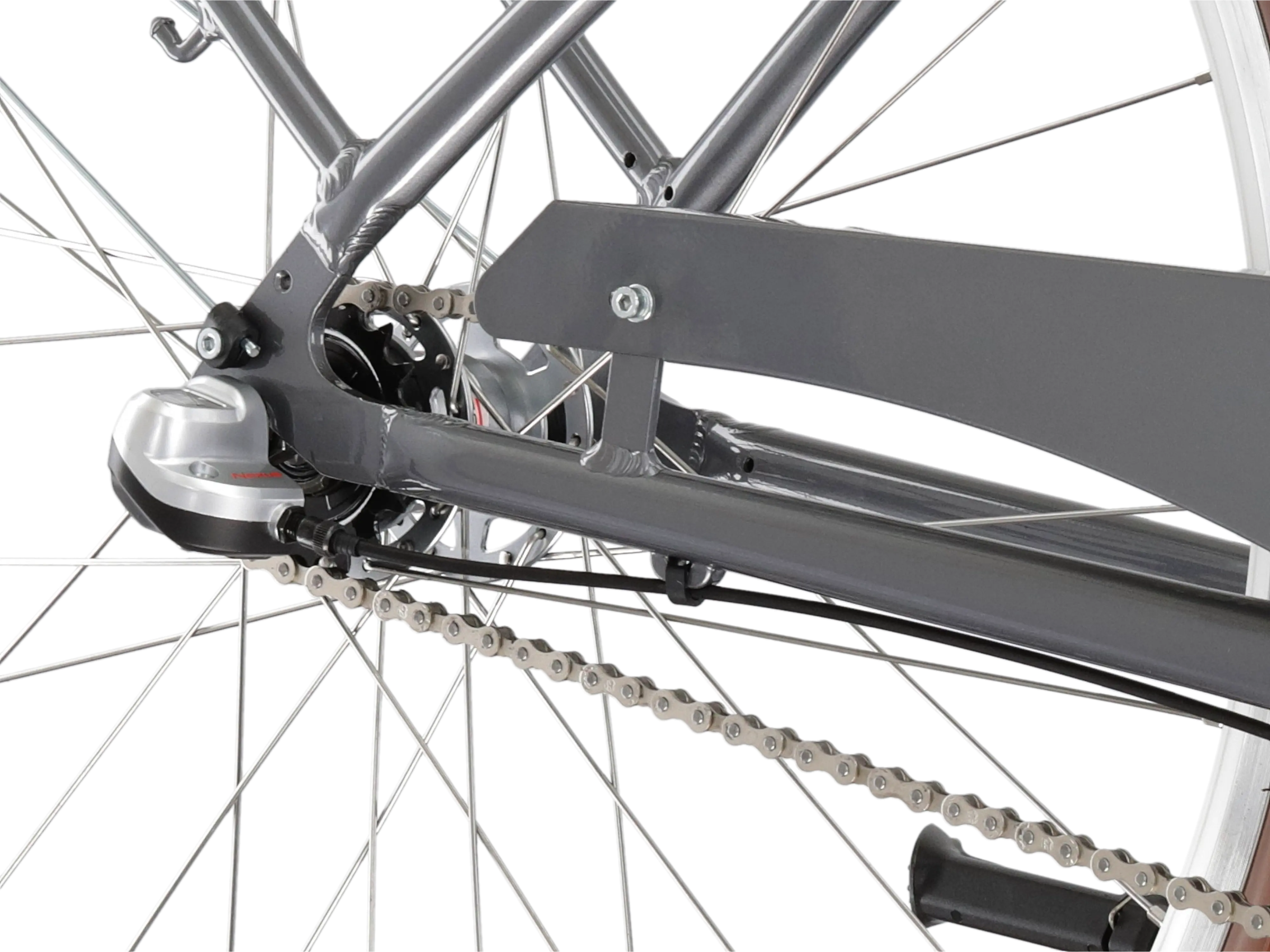 Kross »KROSS E-Citybike Lille 1.0 10,8Ah/450Wh 28 Zoll 3 Gänge« 3 Gang Shimano Nexus Schaltwerk Nabenschaltung Frontmotor 250 W