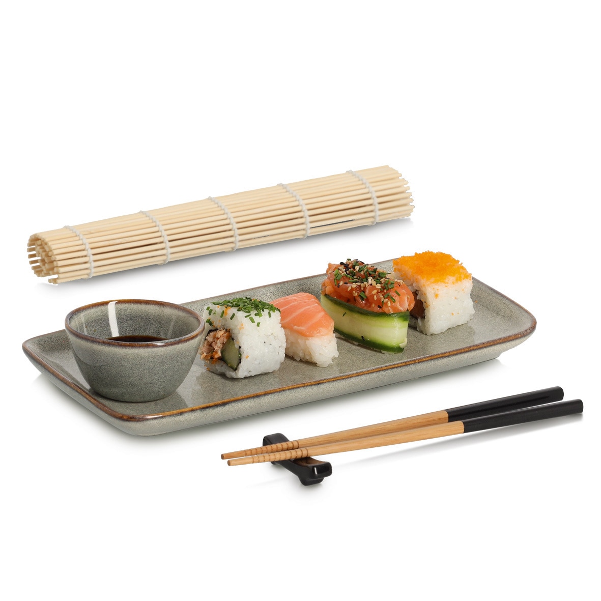 Zeller Present Teller-Set »Sushi-Set« 5-tlg., Steingut