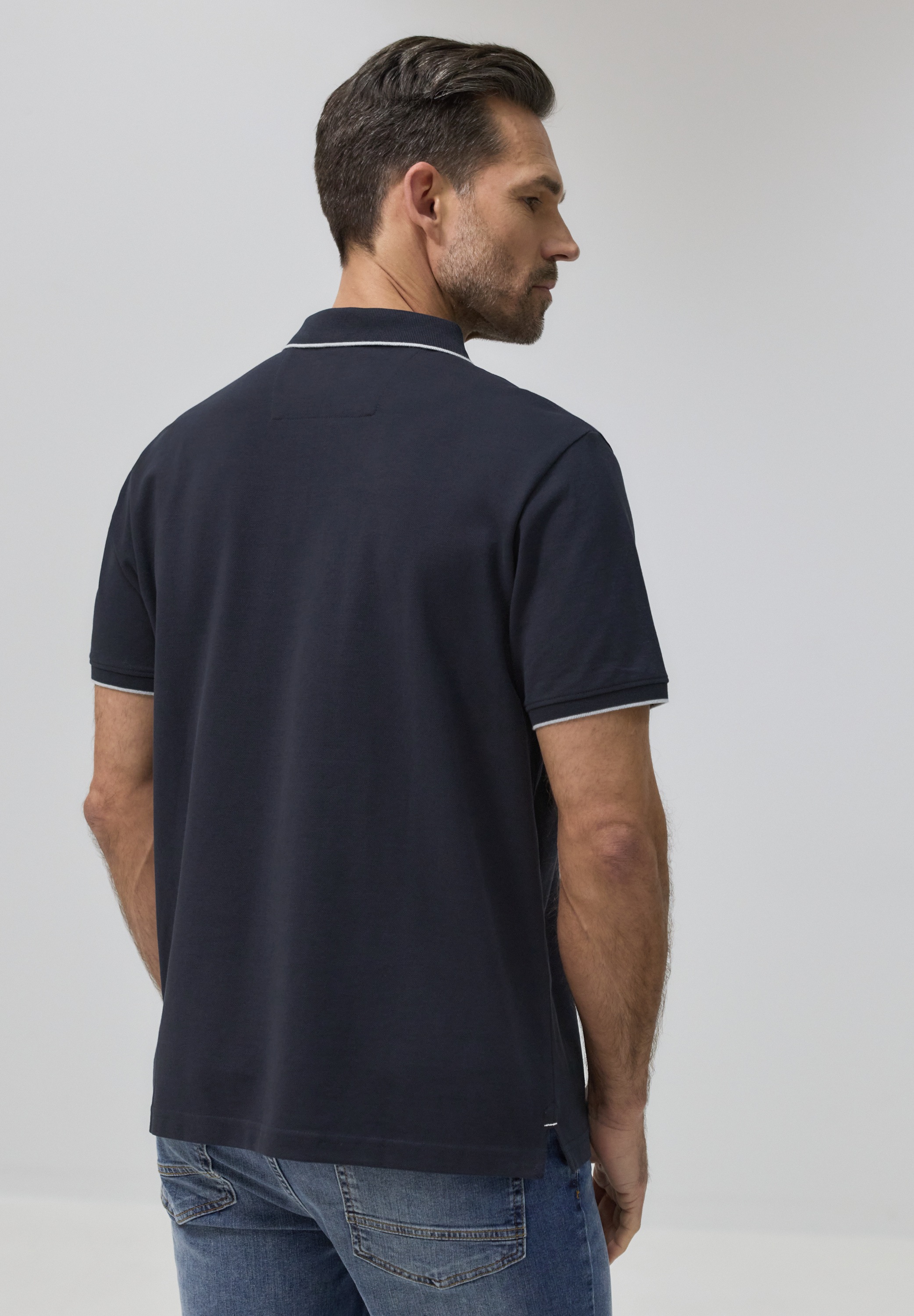 STREET ONE MEN Poloshirt aus reiner Baumwolle günstig online kaufen