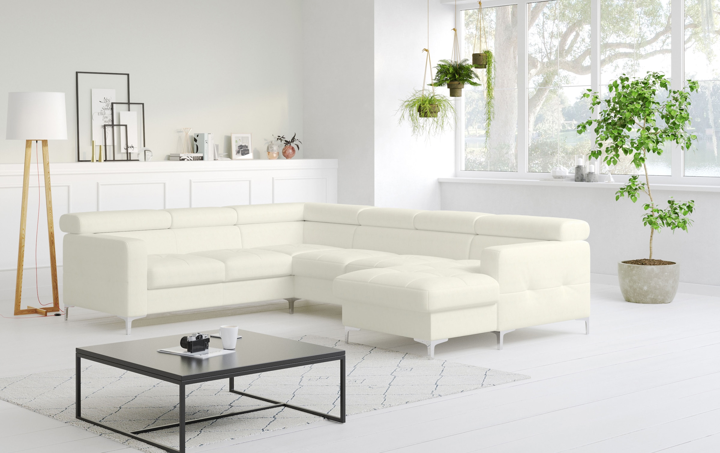 COTTA Wohnlandschaft "Sammy U-Form" mit Kopfteilverstellung, wahlweise mit günstig online kaufen