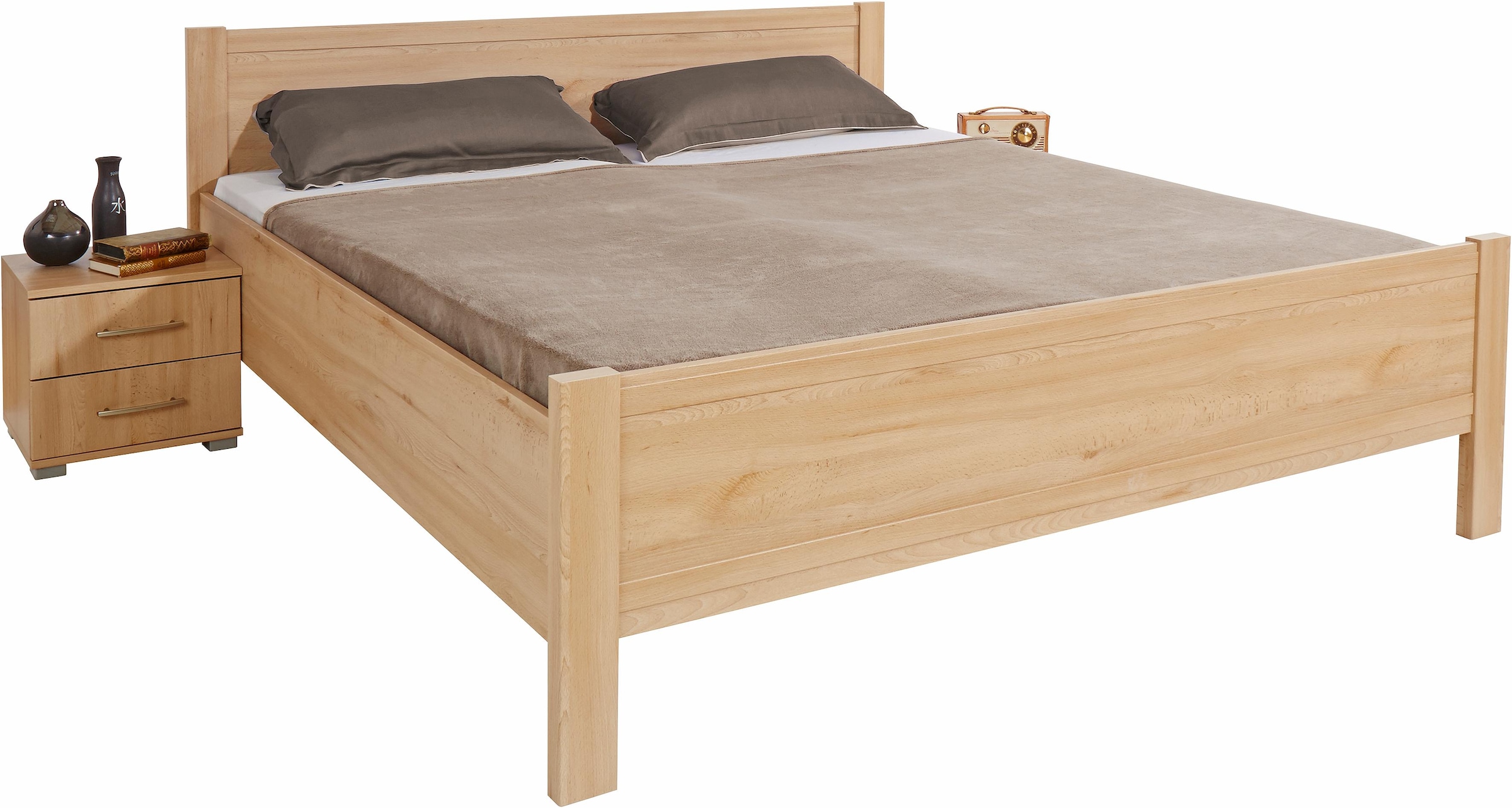 priess Bett "Husum Schlafzimmer Jugendzimmer Rahmenbett" Komforthöhe, hochwertige Premium Qualität, für Motorrahmen geeignet