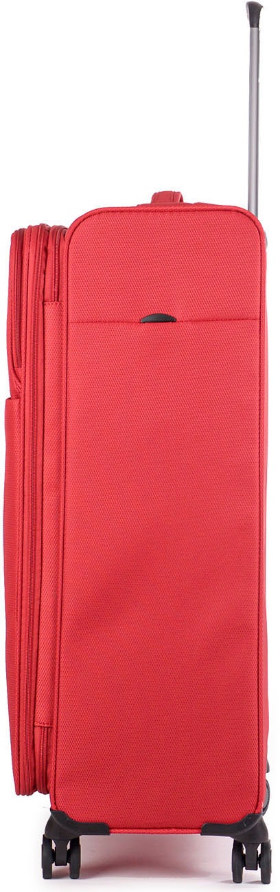 Stratic Weichgepäck-Trolley »Stratic Light + L, red«, 4 Rollen, Reisekoffer großer Koffer Aufgabegepäck TSA-Zahlenschloss