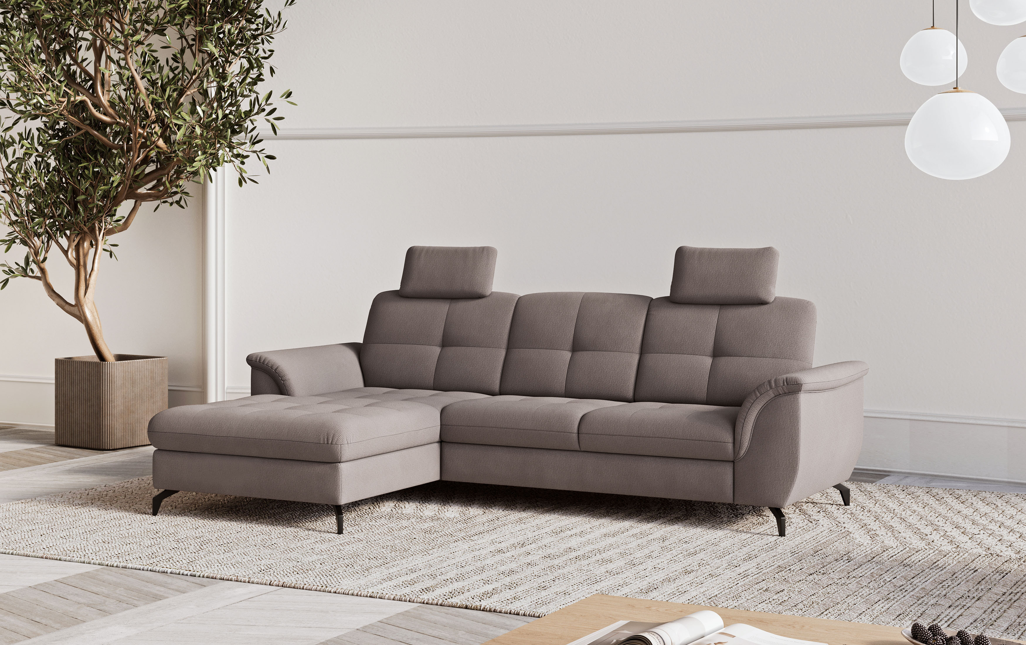 sit&more Ecksofa "Zora" wahlweise mit Schlaffunktion und Bettkasten