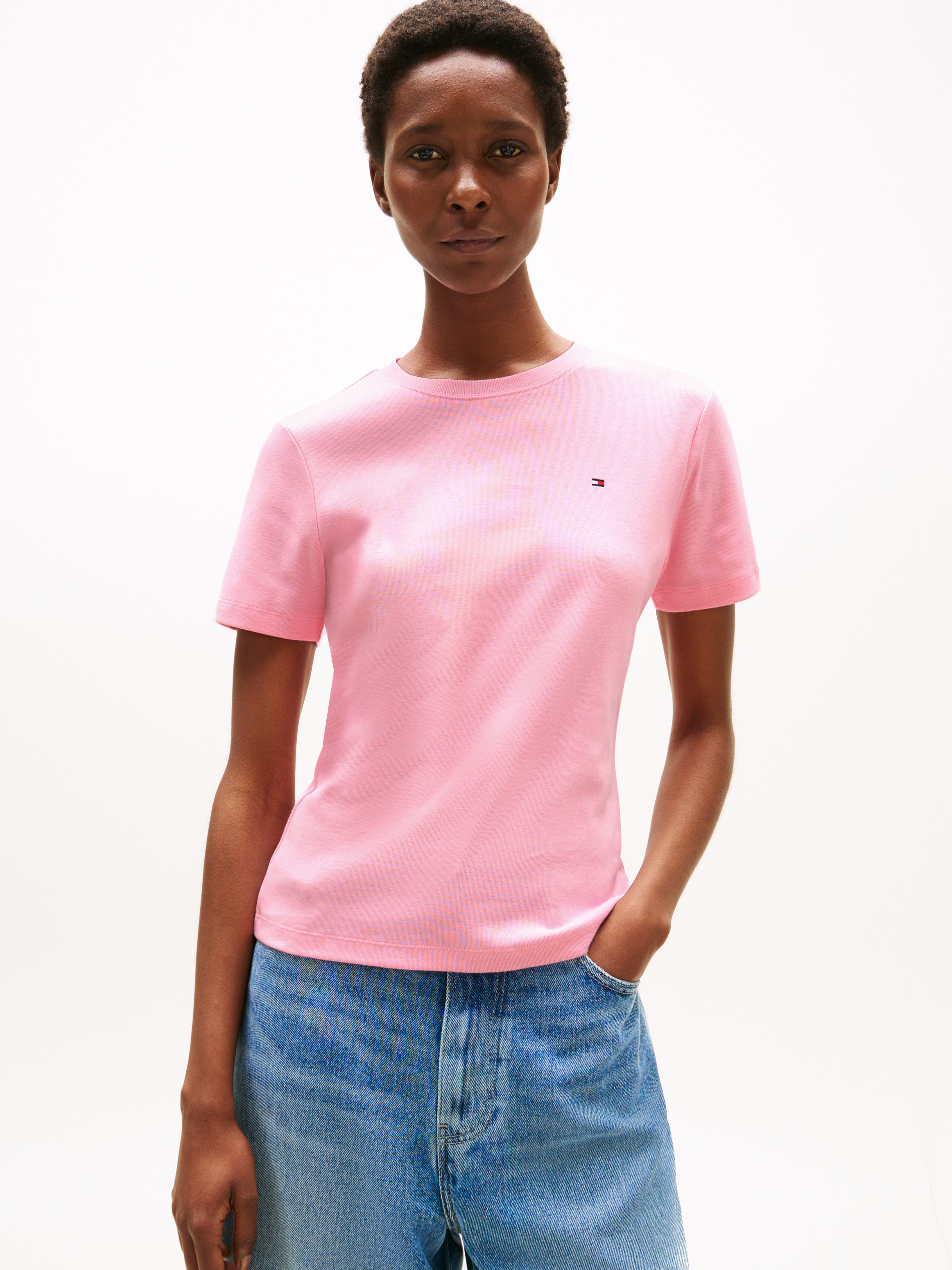 Tommy Hilfiger T-Shirt "SLIM CODY C-NK SS", mit Logostickerei günstig online kaufen