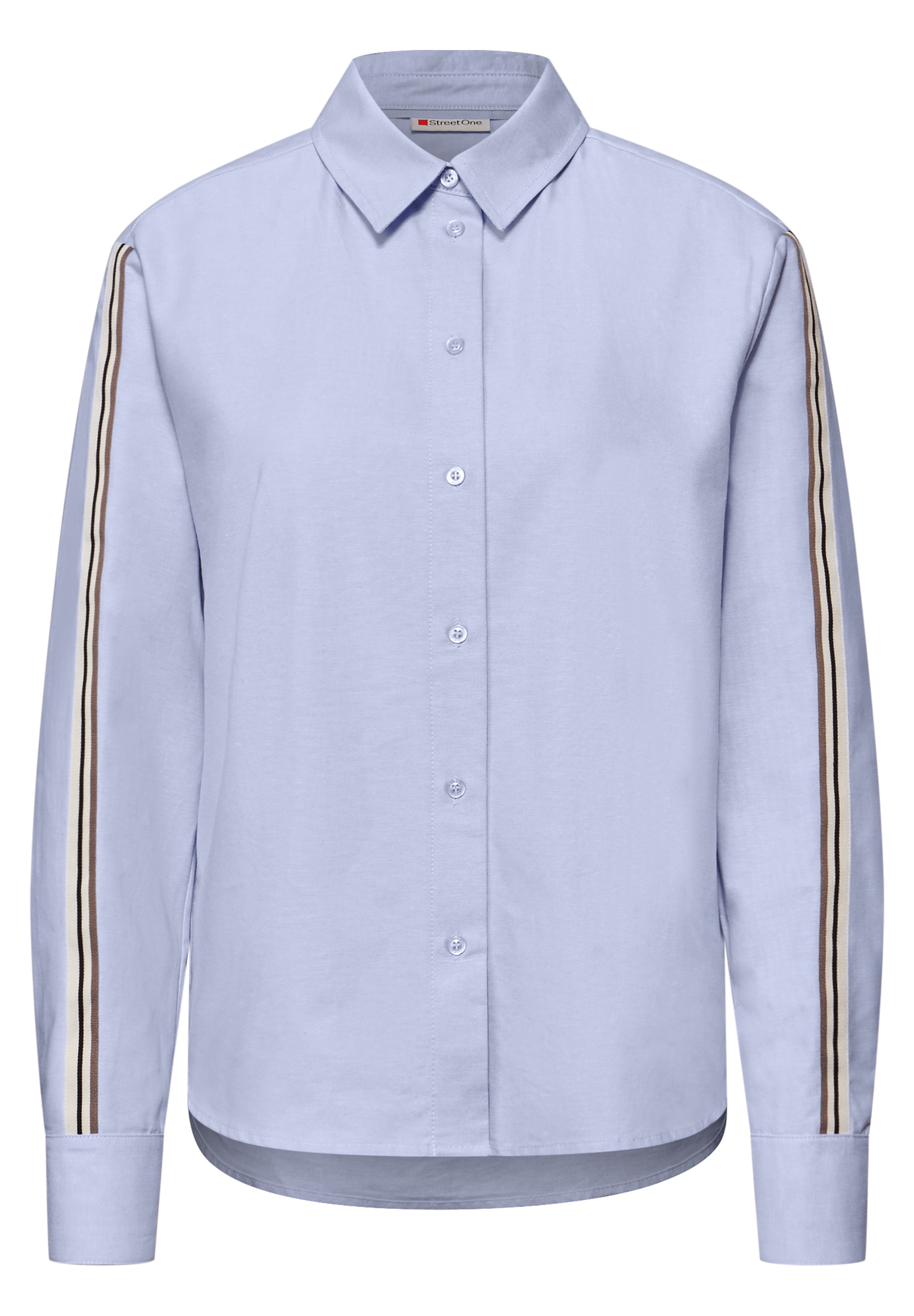 STREET ONE Langarmbluse aus reiner Baumwolle