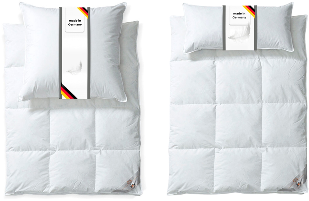 RIBECO Federbettdecke + Federkissen "Laram, 2-tlg. Naturprodukt zum TOP-Pre günstig online kaufen