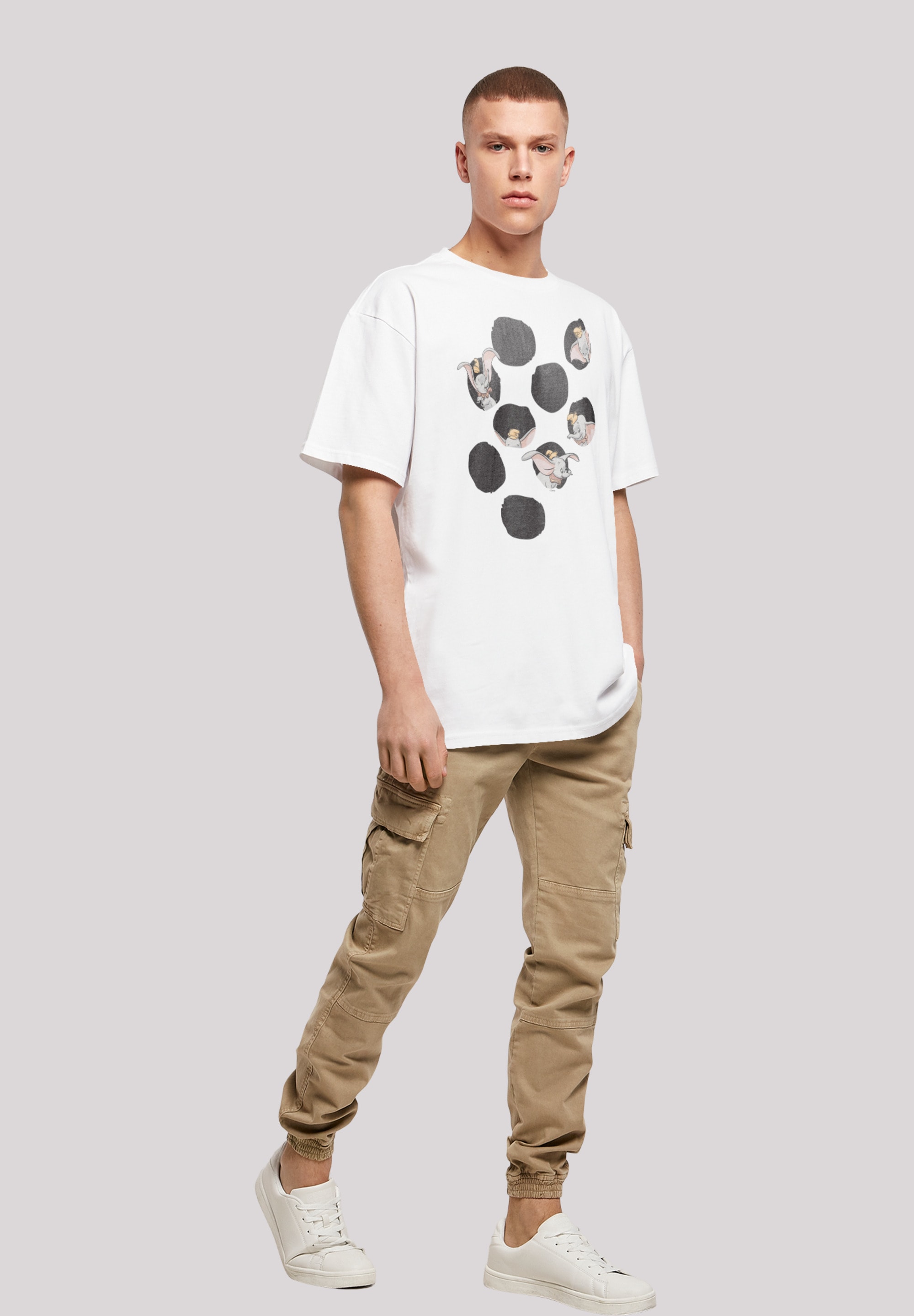 F4NT4STIC Kurzarmshirt »F4NT4STIC Herren Disney Dumbo Peekaboo with Heavy Oversize Tee«