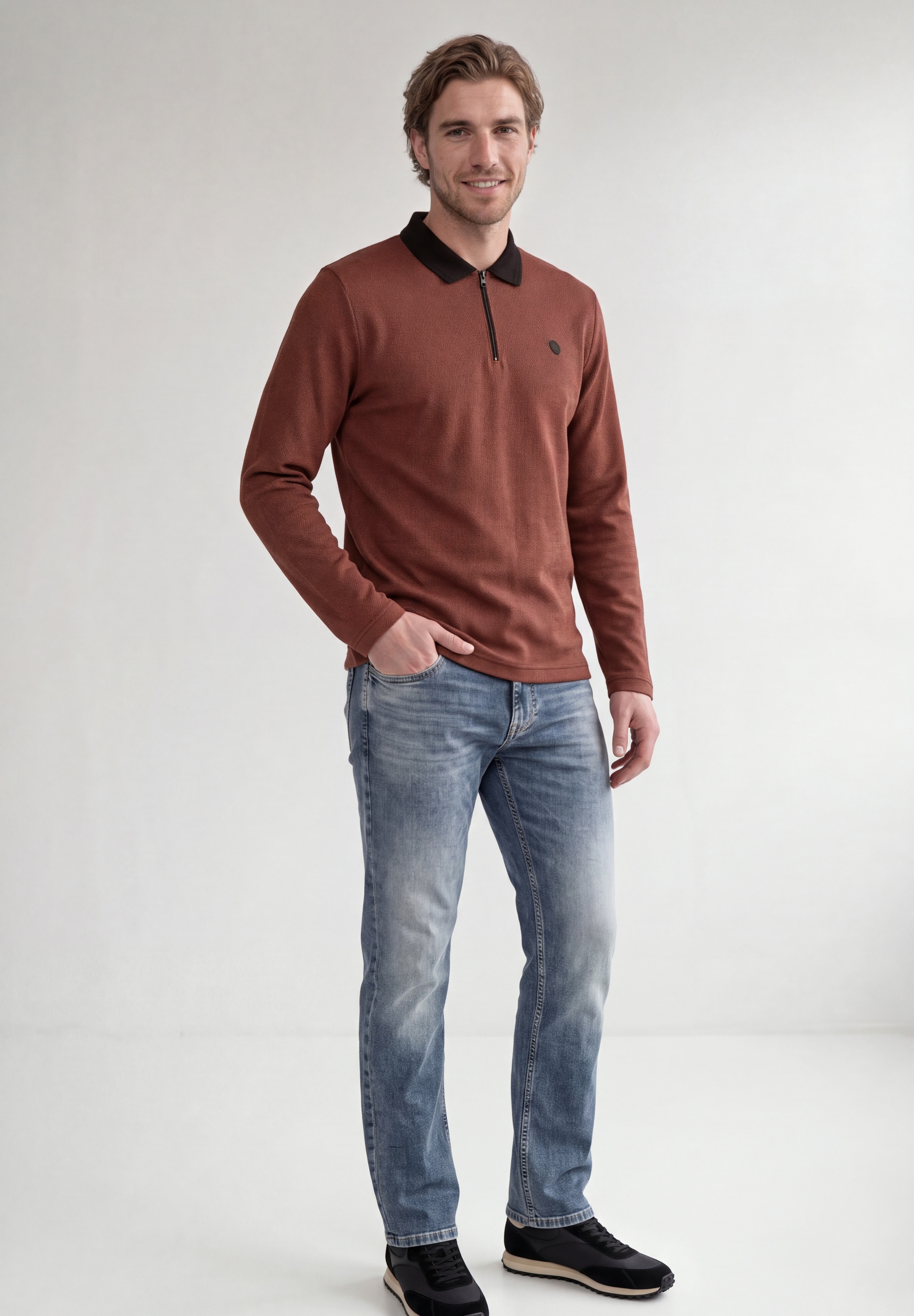 STREET ONE MEN Poloshirt aus reiner Baumwolle