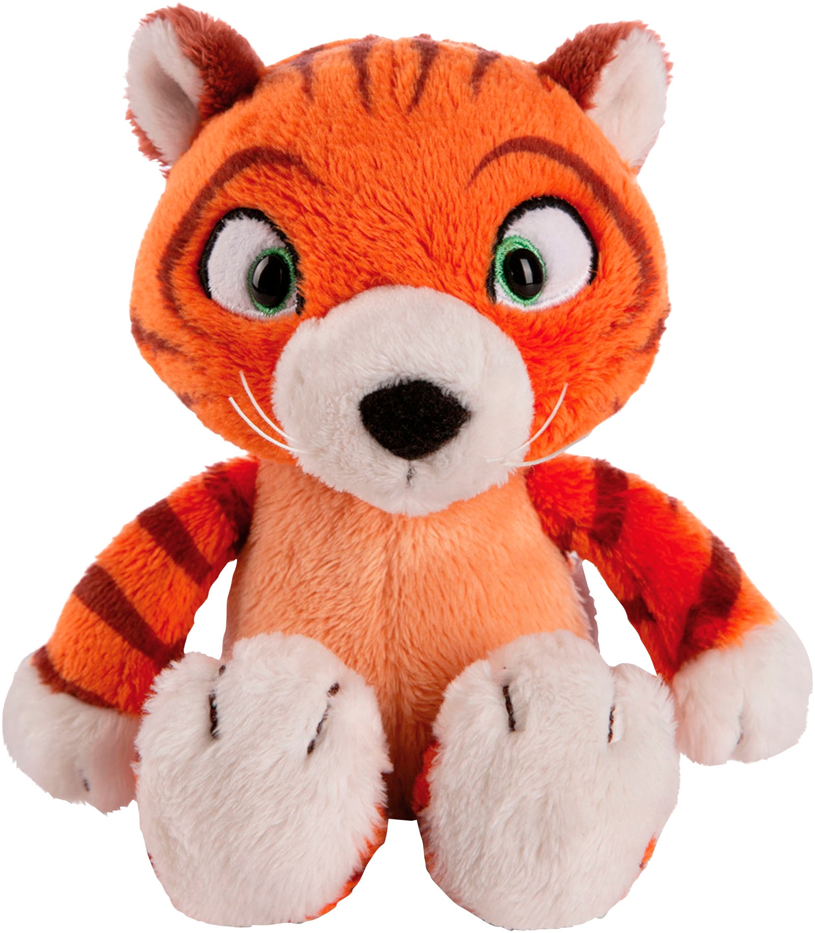 Nici Kuscheltier »Summer, Tiger Mandarina, 25 cm«, schlenkernd, enthält recyceltes Material (Global Recycled Standard)